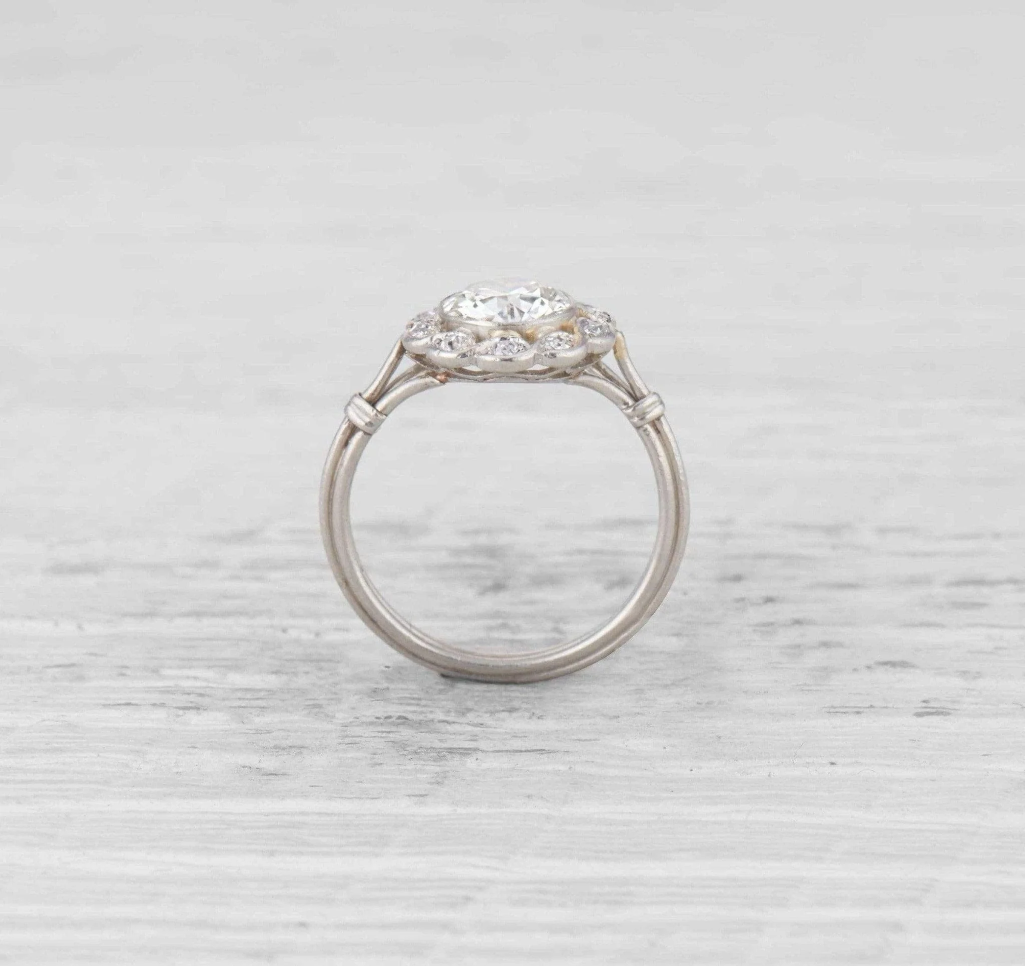 1.33 Carat Edwardian Diamond Cluster Ring - Image 4
