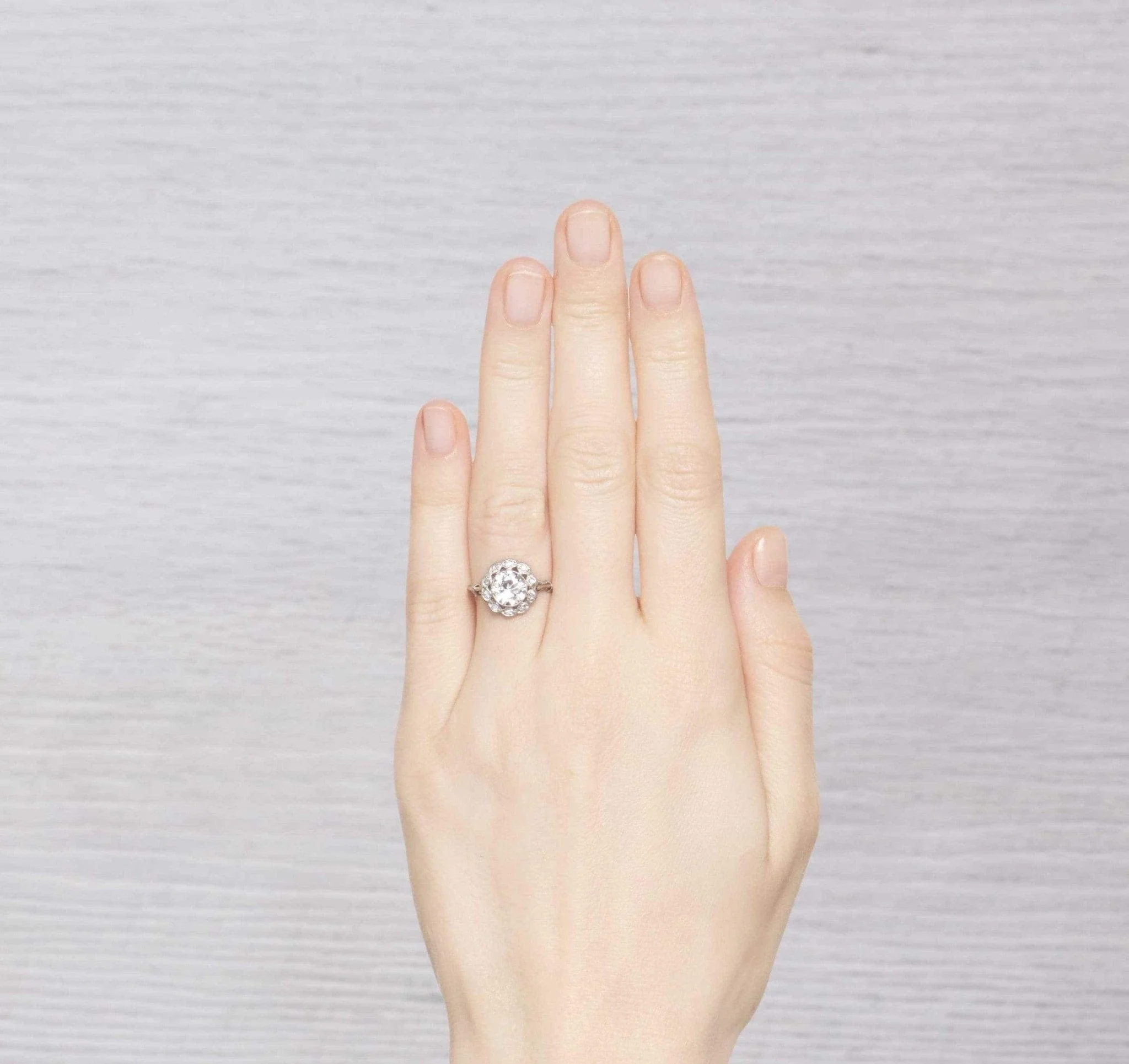 1.33 Carat Edwardian Diamond Cluster Ring - Image 5