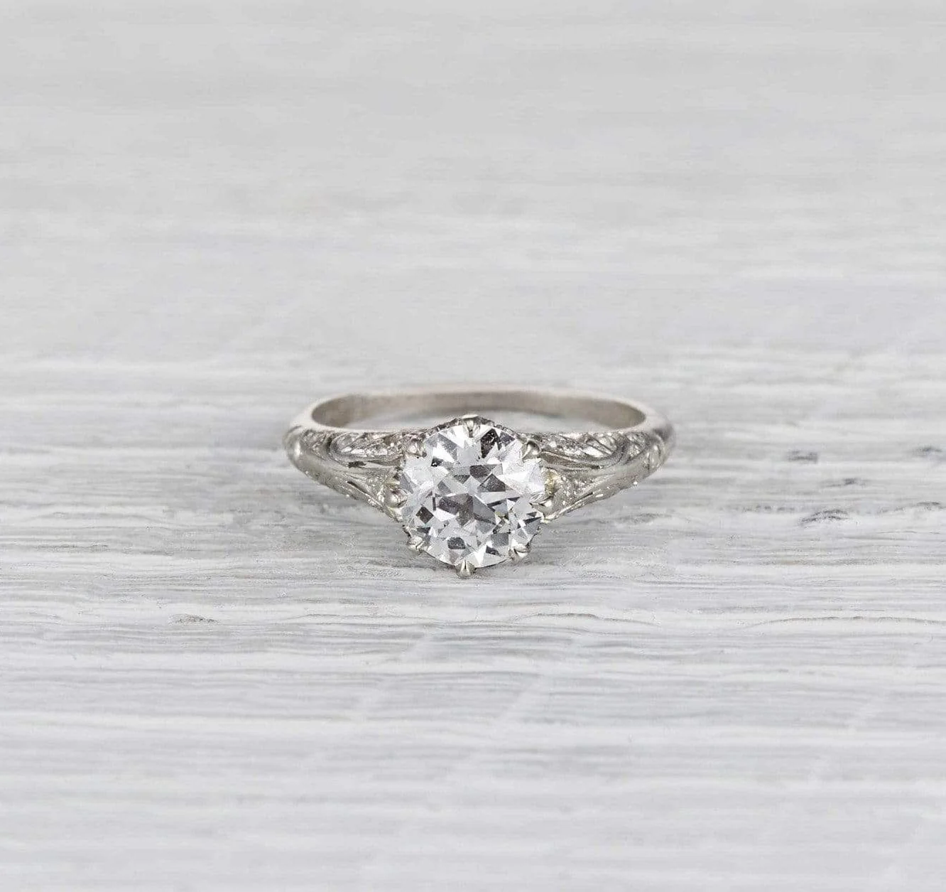 1.39 Carat Edwardian Diamond Engagement Ring - Image 2
