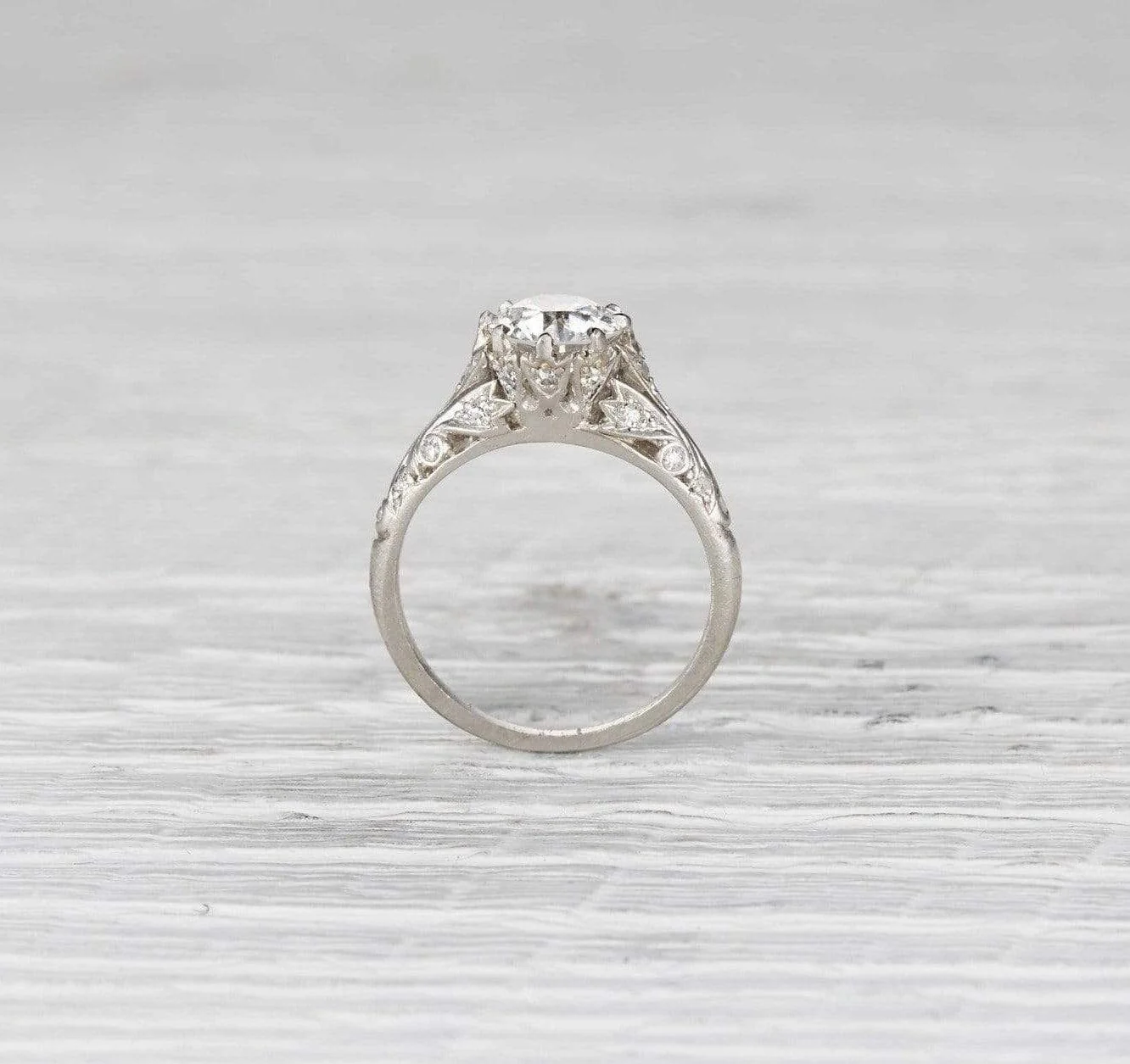 1.39 Carat Edwardian Diamond Engagement Ring - Image 4