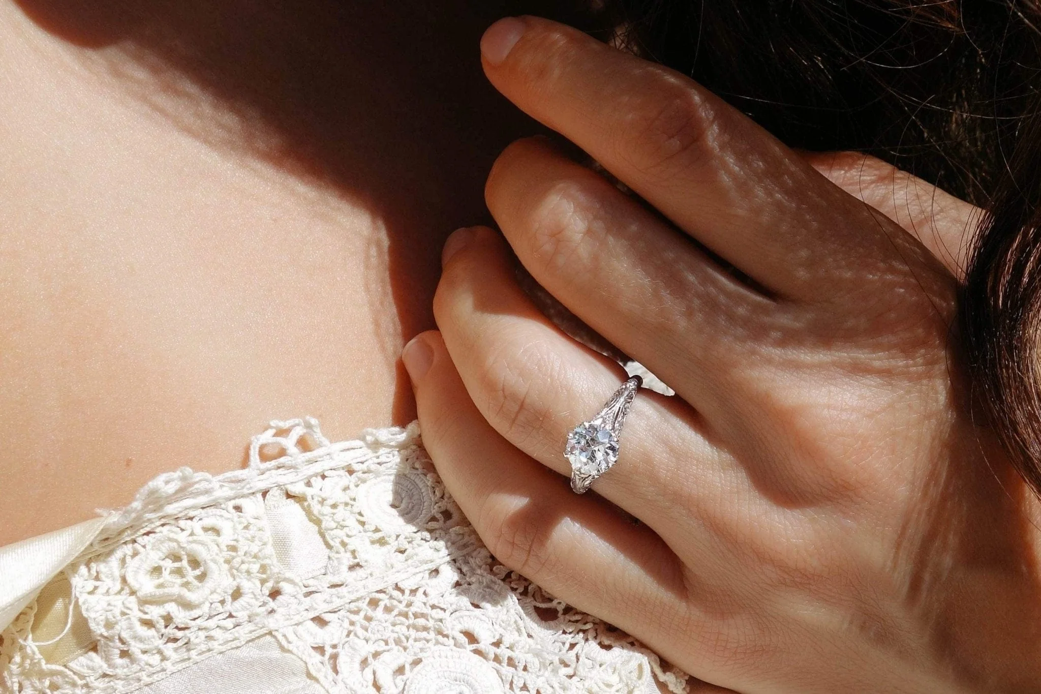 1.39 Carat Edwardian Diamond Engagement Ring - Image 6