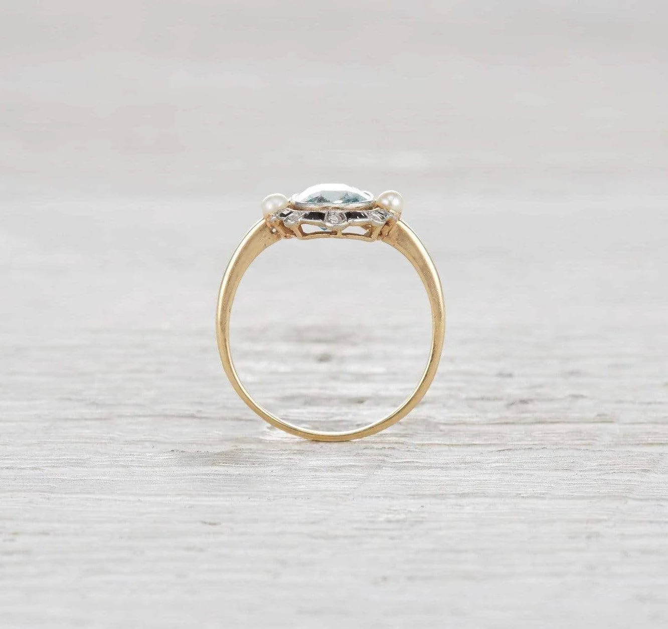 1.40 Carat Edwardian Aquamarine Ring - Image 4