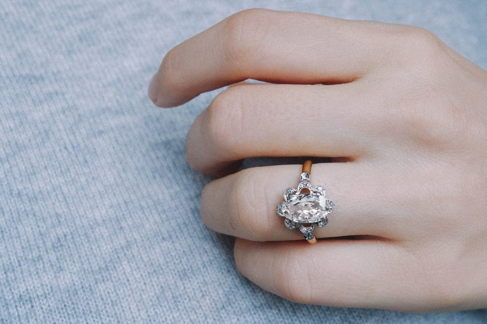 1.40 CARAT EDWARDIAN DIAMOND ENGAGEMENT RING - Image 5