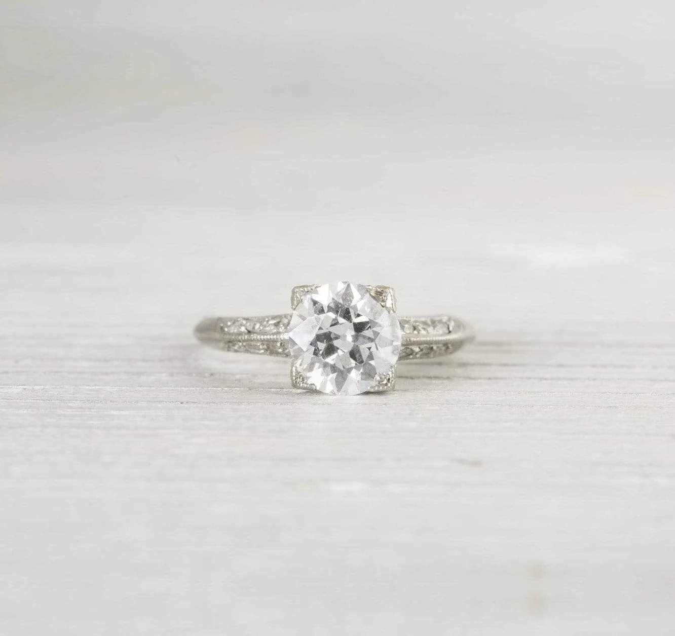 1.41 Carat Art Deco Engagement Ring - Image 2