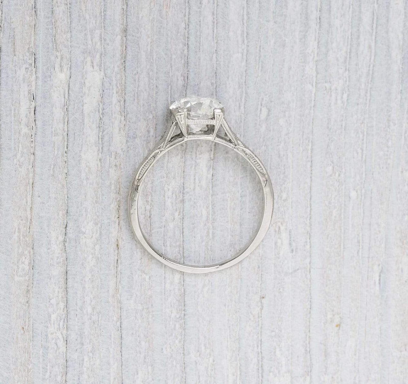 1.42 Carat Vintage Art Deco Diamond Engagement Ring - Image 4