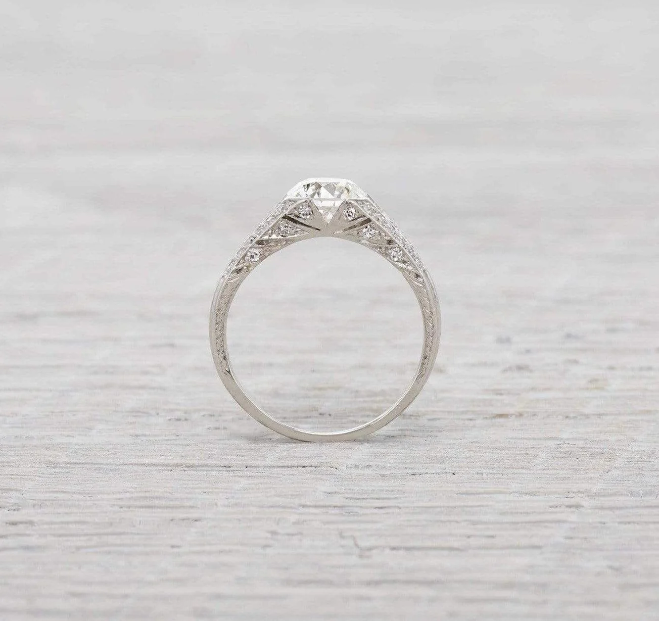 1.43 Carat Diamond Art Deco Engagement Ring - Image 4