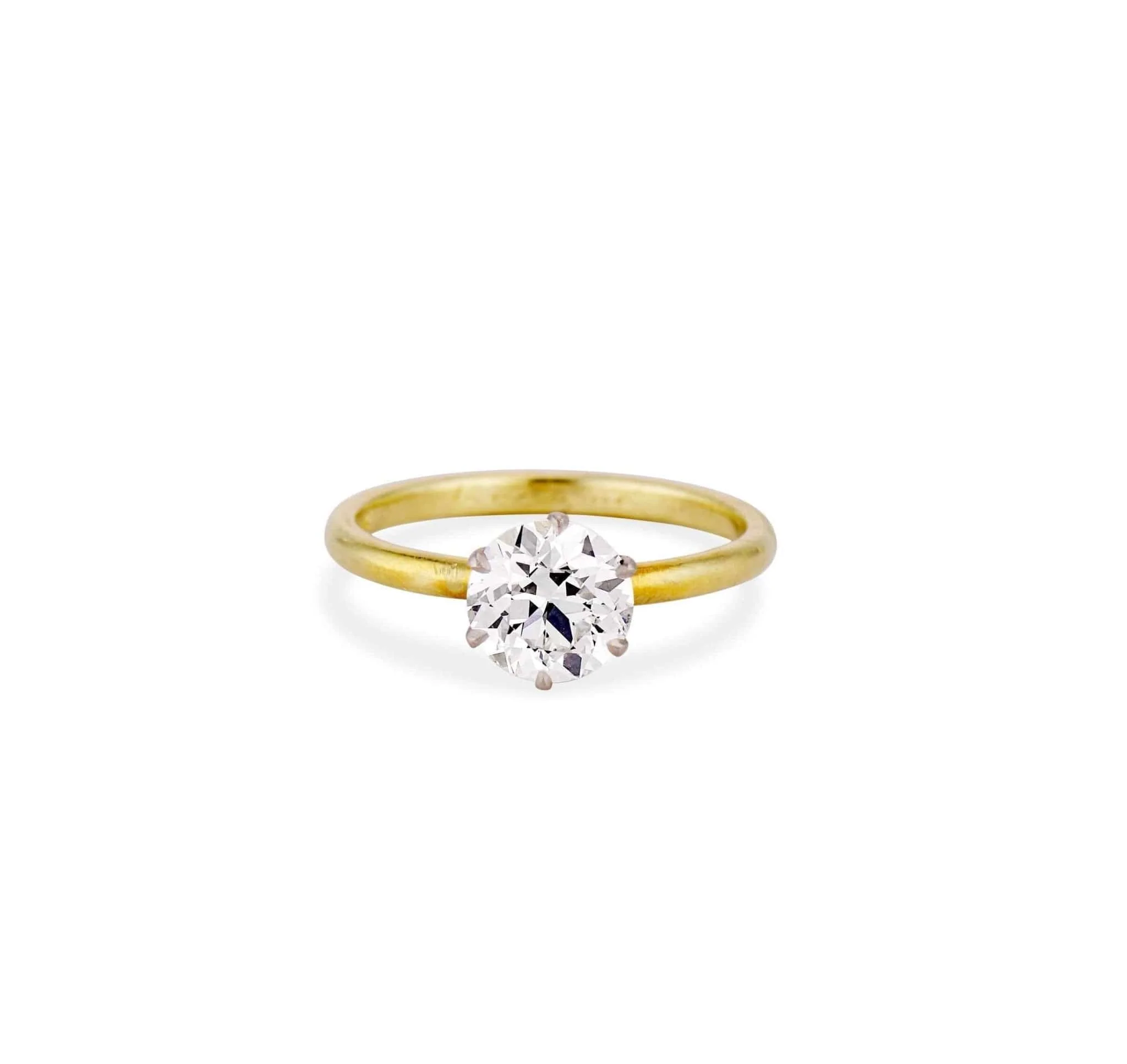 1930s Tiffany & Co 1.47 Carat Gold Solitaire - Image 2