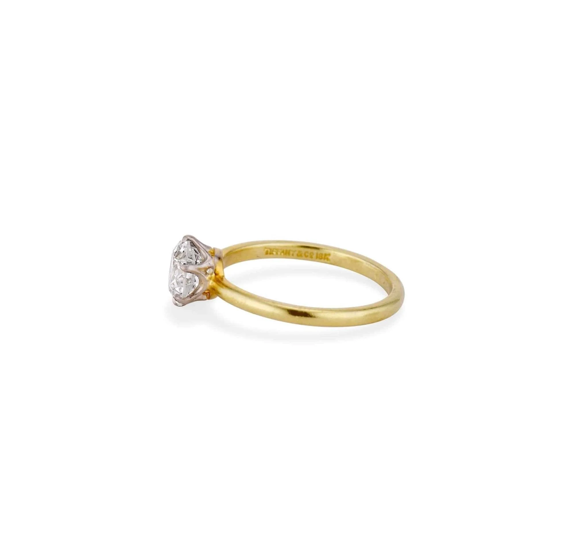 1930s Tiffany & Co 1.47 Carat Gold Solitaire - Image 3