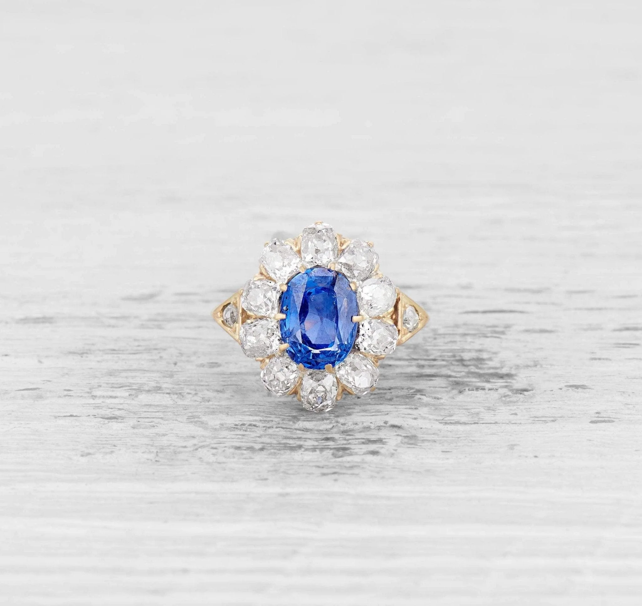1.50 CARAT VICTORIAN AND DIAMOND CLUSTER ENGAGEMENT RING - Image 2