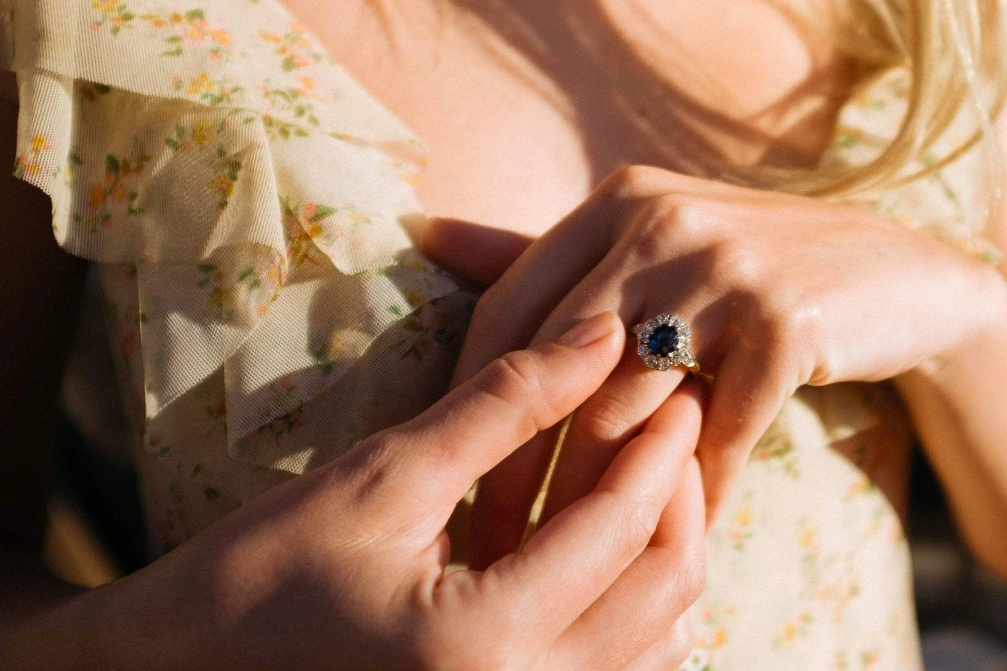 1.50 CARAT VICTORIAN AND DIAMOND CLUSTER ENGAGEMENT RING - Image 8