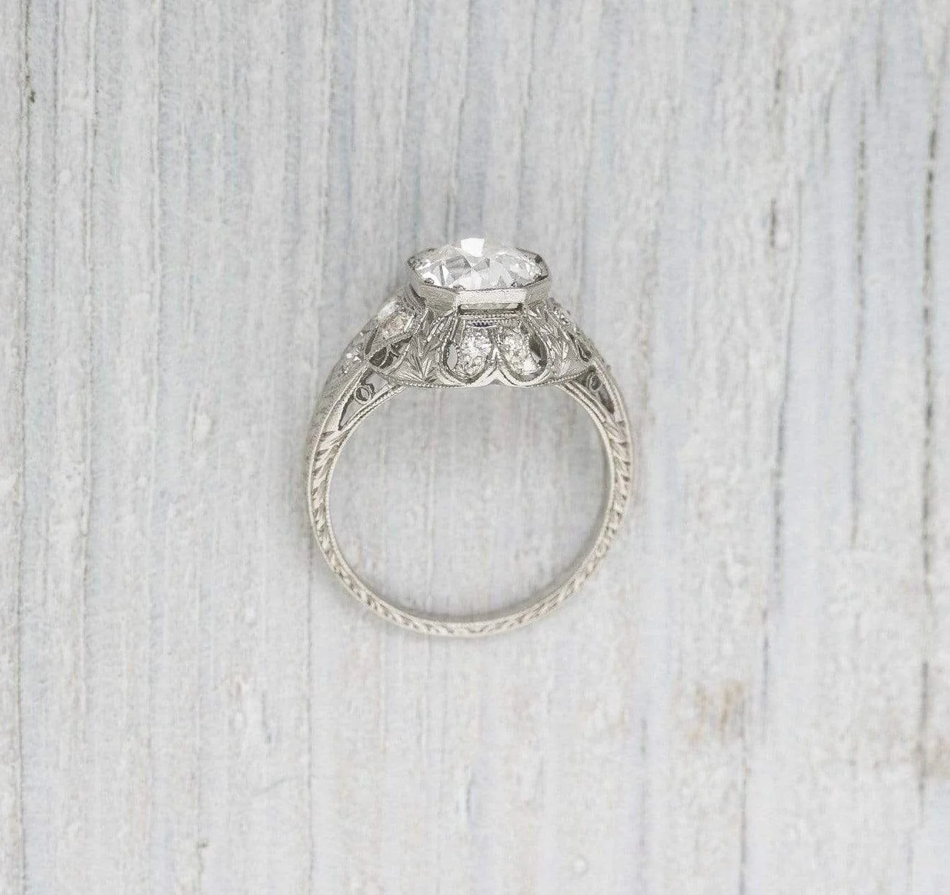 1.56 Carat Vintage Art Deco Engagement Ring - Image 4