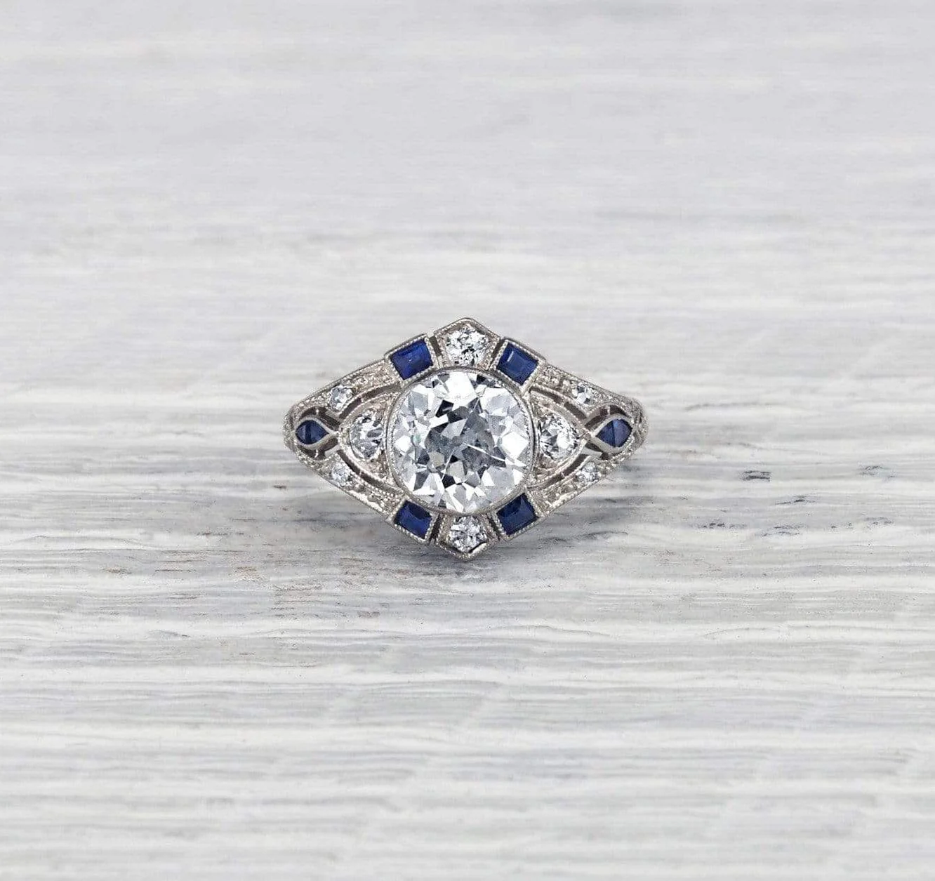 1.58 Carat Art Deco Diamond Engagement Ring - Image 2