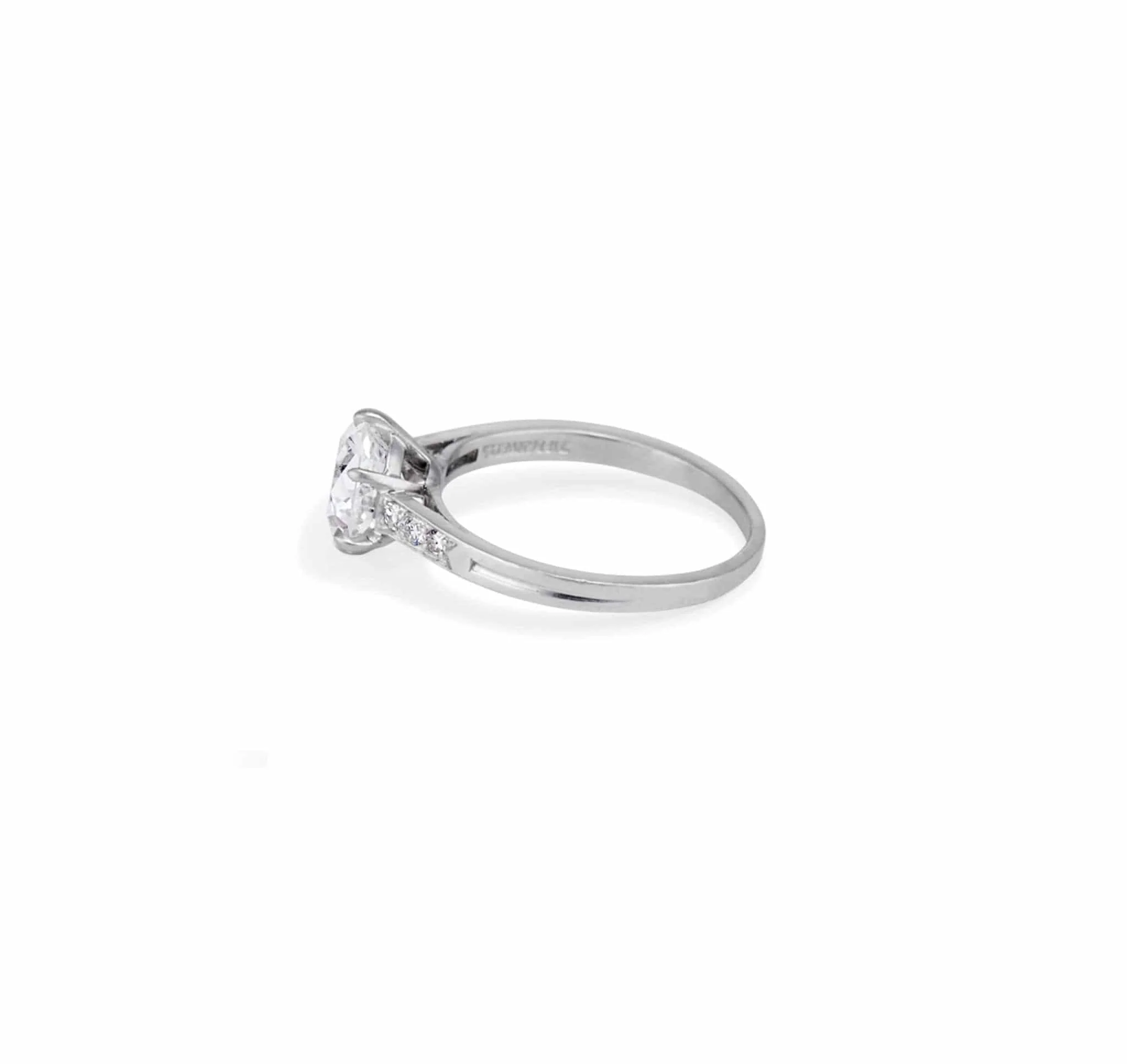 Tiffany & Co. Art Deco 1.59 Carat Old European Cut Diamond Solitaire - Image 3
