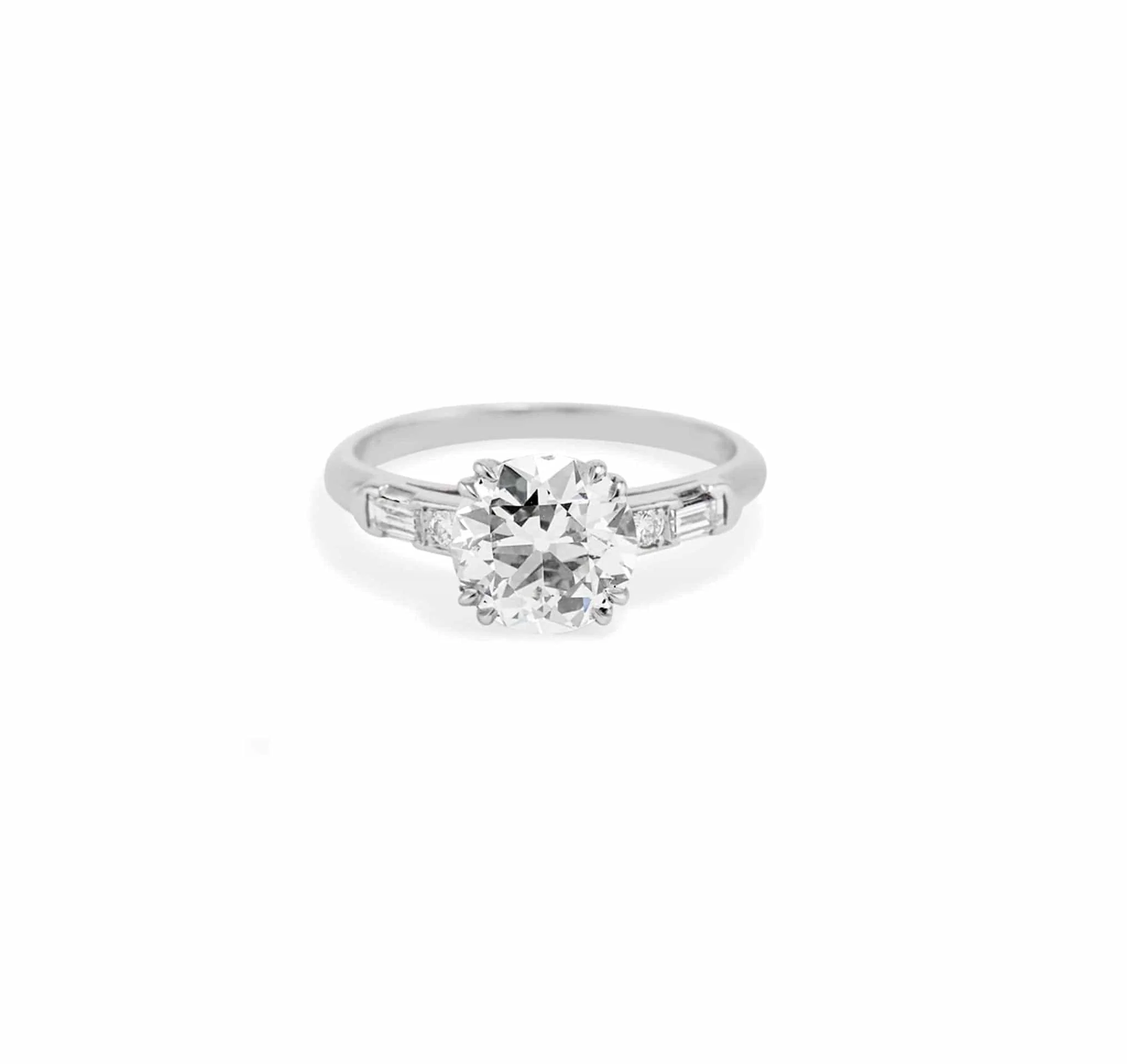 1.60 Carat Art Deco Vintage Engagement Ring - Image 2