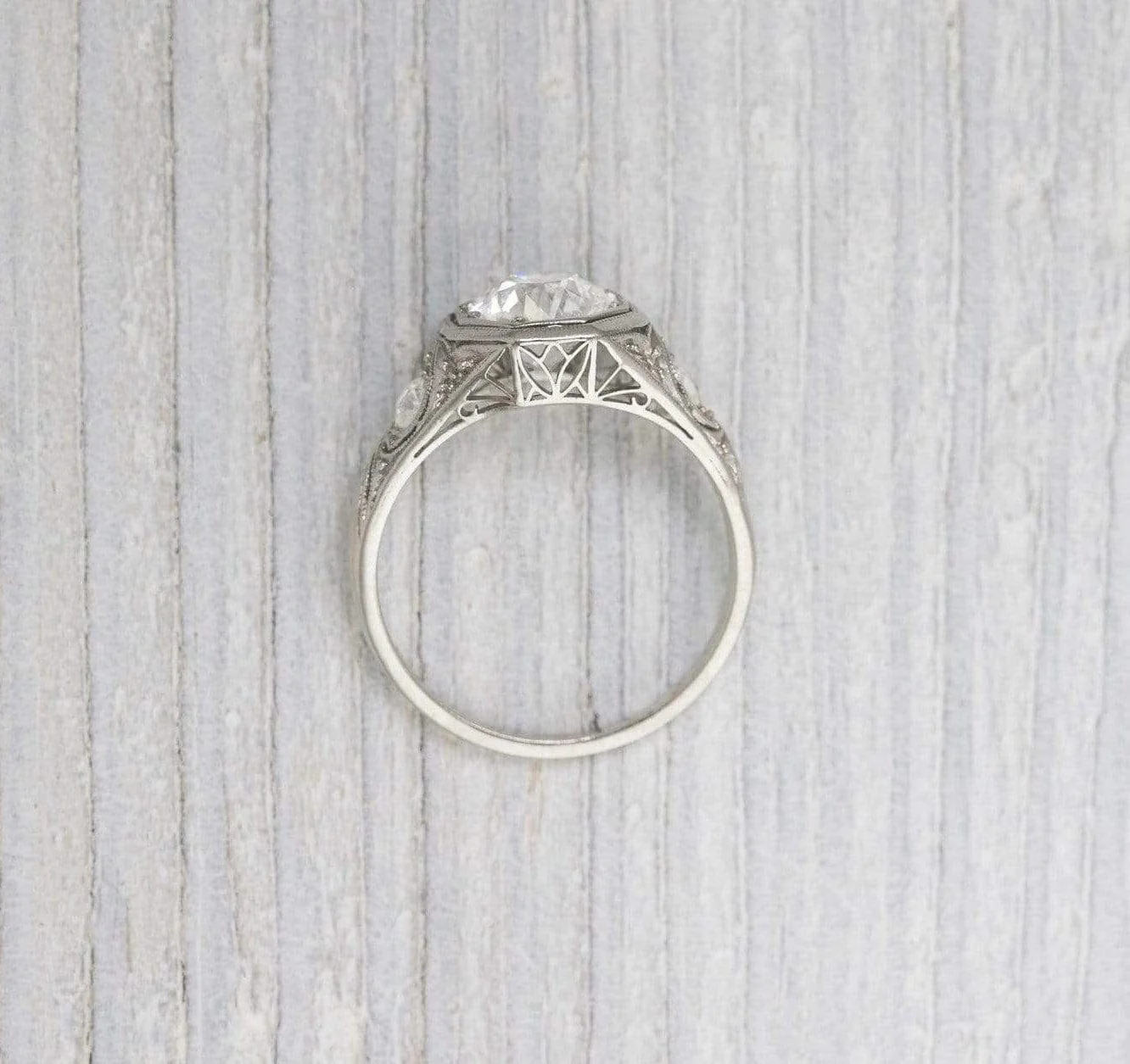 1.65 Carat Diamond Vintage Engagement Ring - Image 3