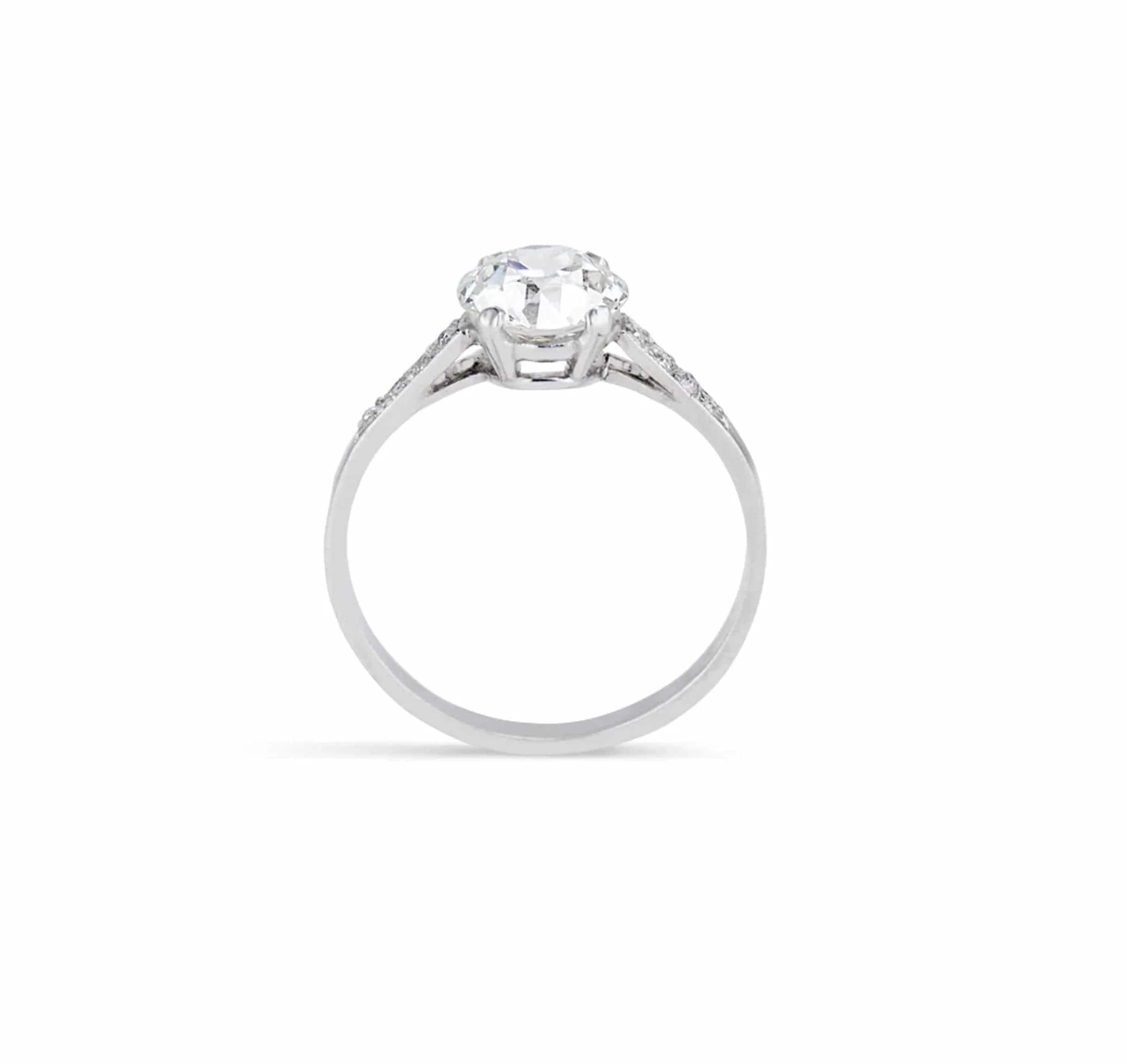 1920s 1.69 Carat Old European Cut Diamond Solitaire - Image 4