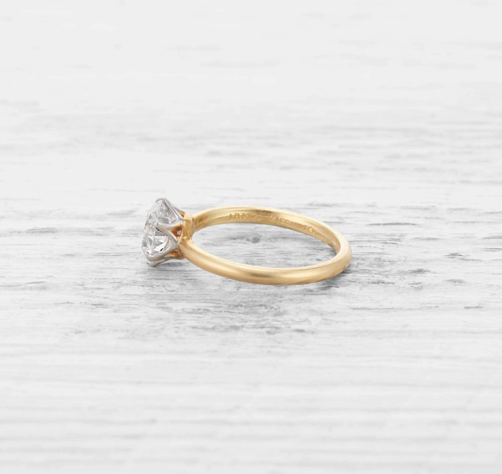 1.70 TIFFANY & CO ANTIQUE SOLITAIRE ENGAGEMENT RING - Image 3