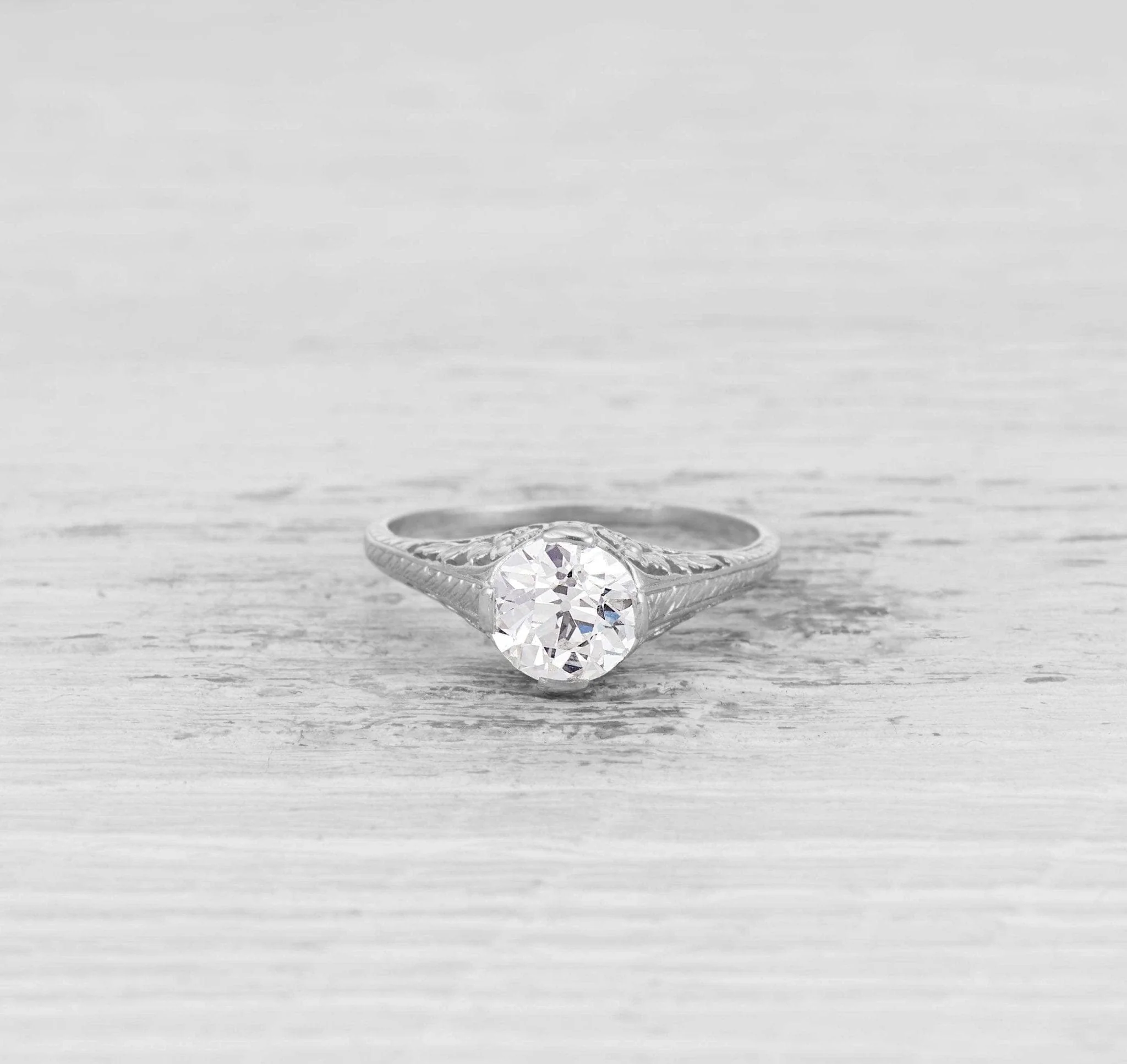 1.71 CARAT EDWARDIAN DIAMOND ENGAGEMENT RING - Image 2