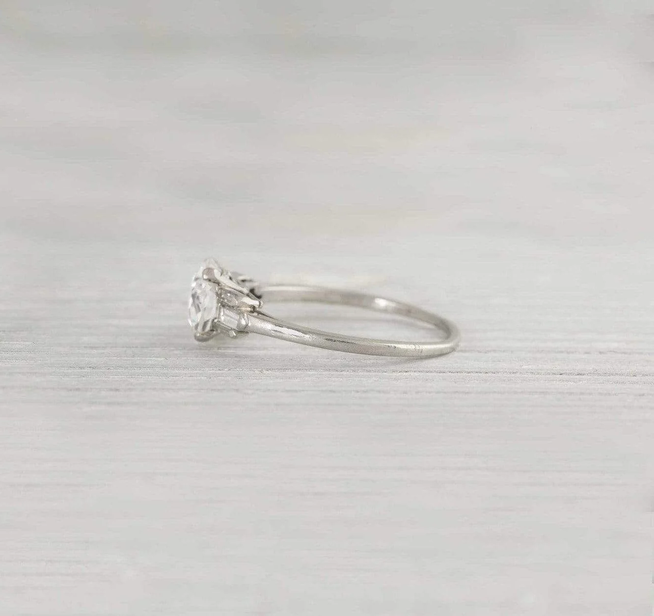 1.76 Carat Vintage Art Deco Diamond Engagement Ring - Image 3