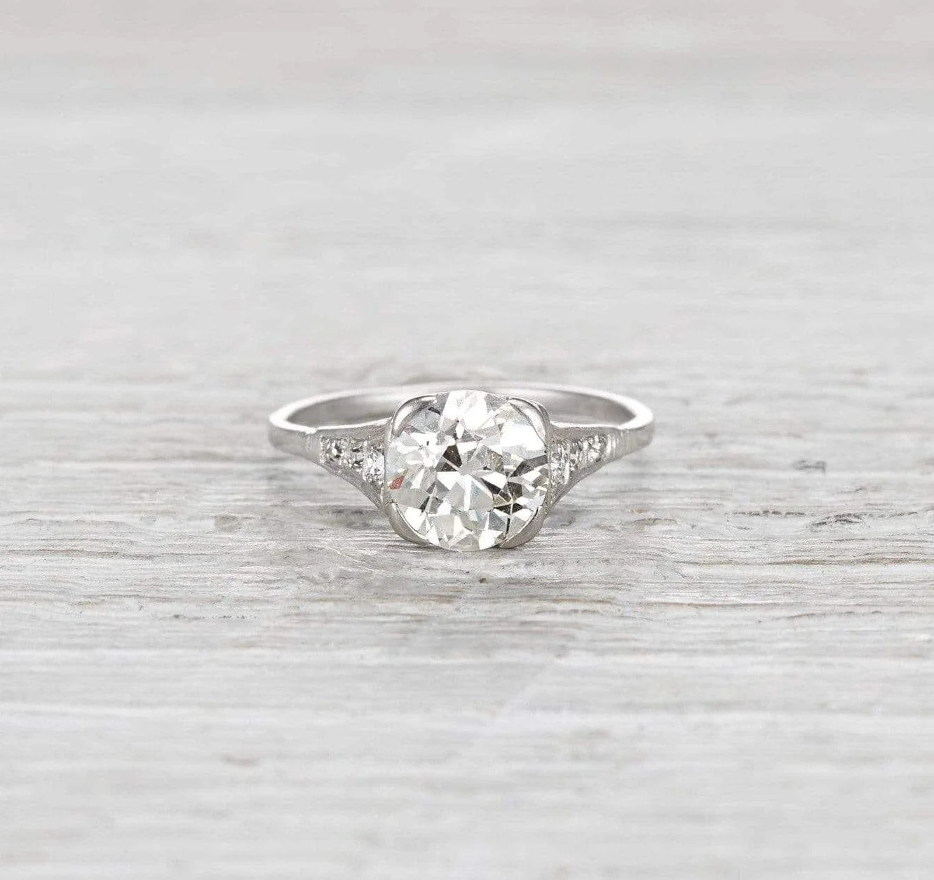 1.77 Carat Art Deco Engagement Ring - Image 2