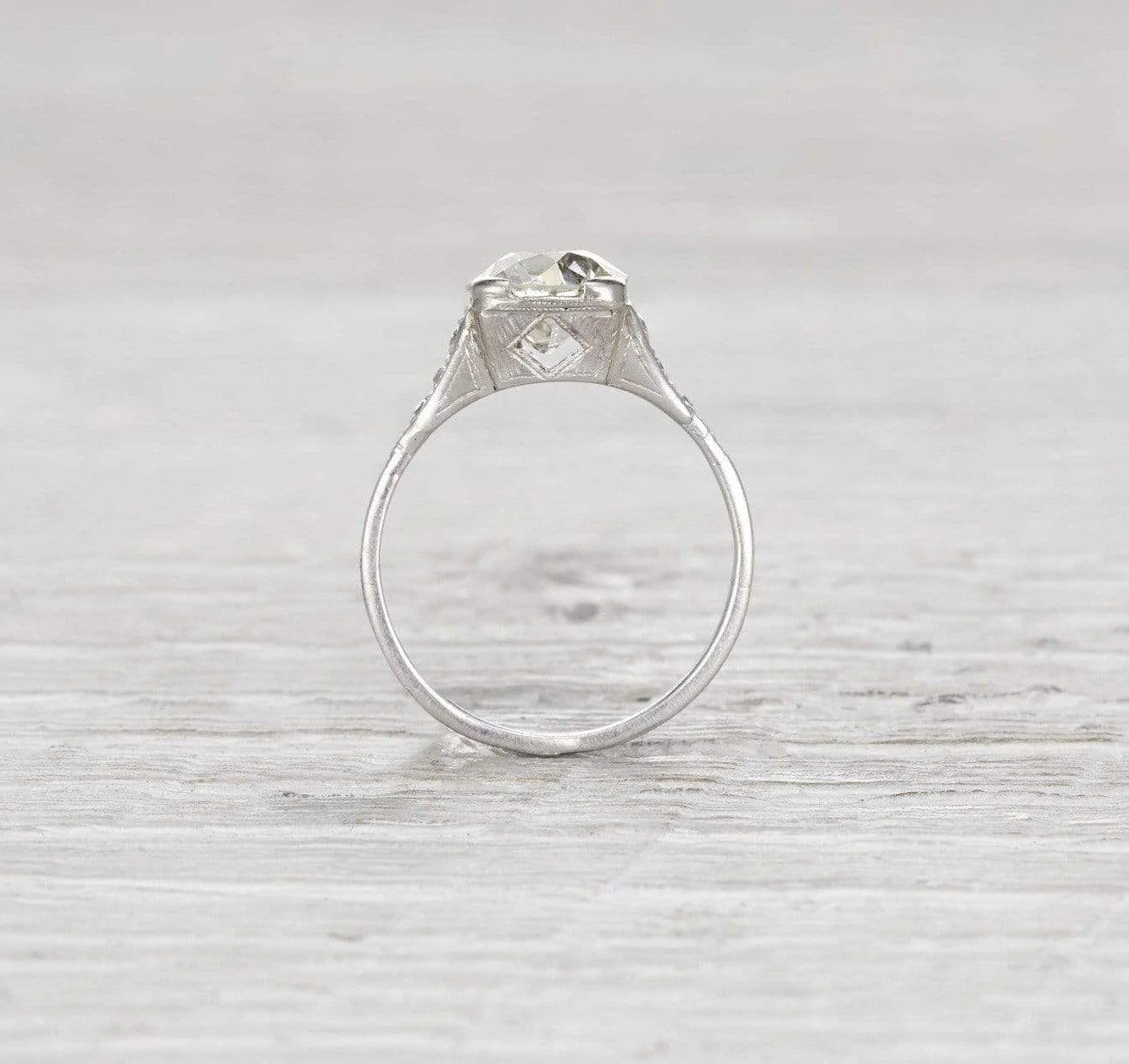 1.77 Carat Art Deco Engagement Ring - Image 4