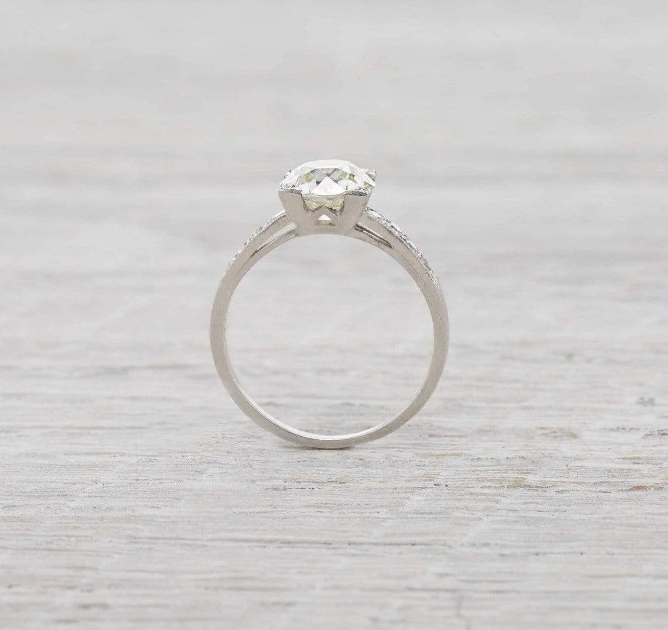 1.94 Carat Vintage Art Deco Diamond Engagement Ring - Image 4