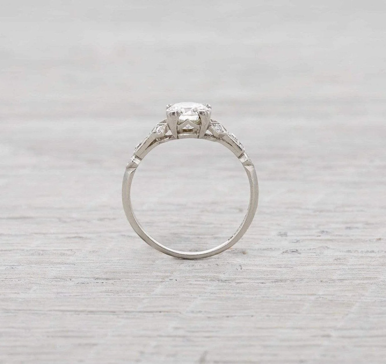 One Carat Vintage Art Deco Engagement Ring - Image 4