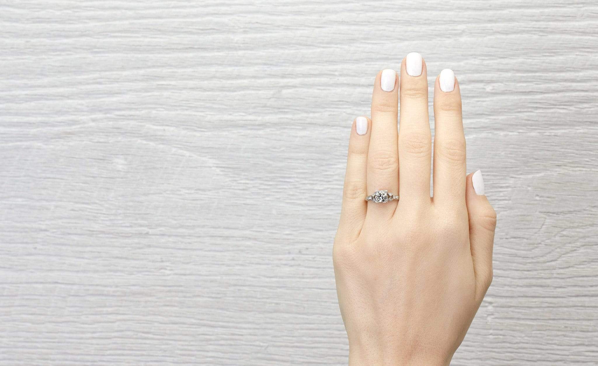 One Carat Vintage Art Deco Engagement Ring - Image 5