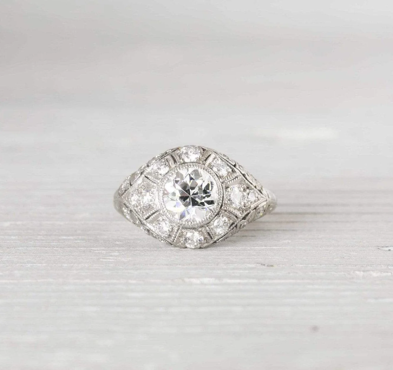 .90 Carat Vintage Art Deco Engagement Ring | NO LONGER ACTIVE (1654) - Image 2