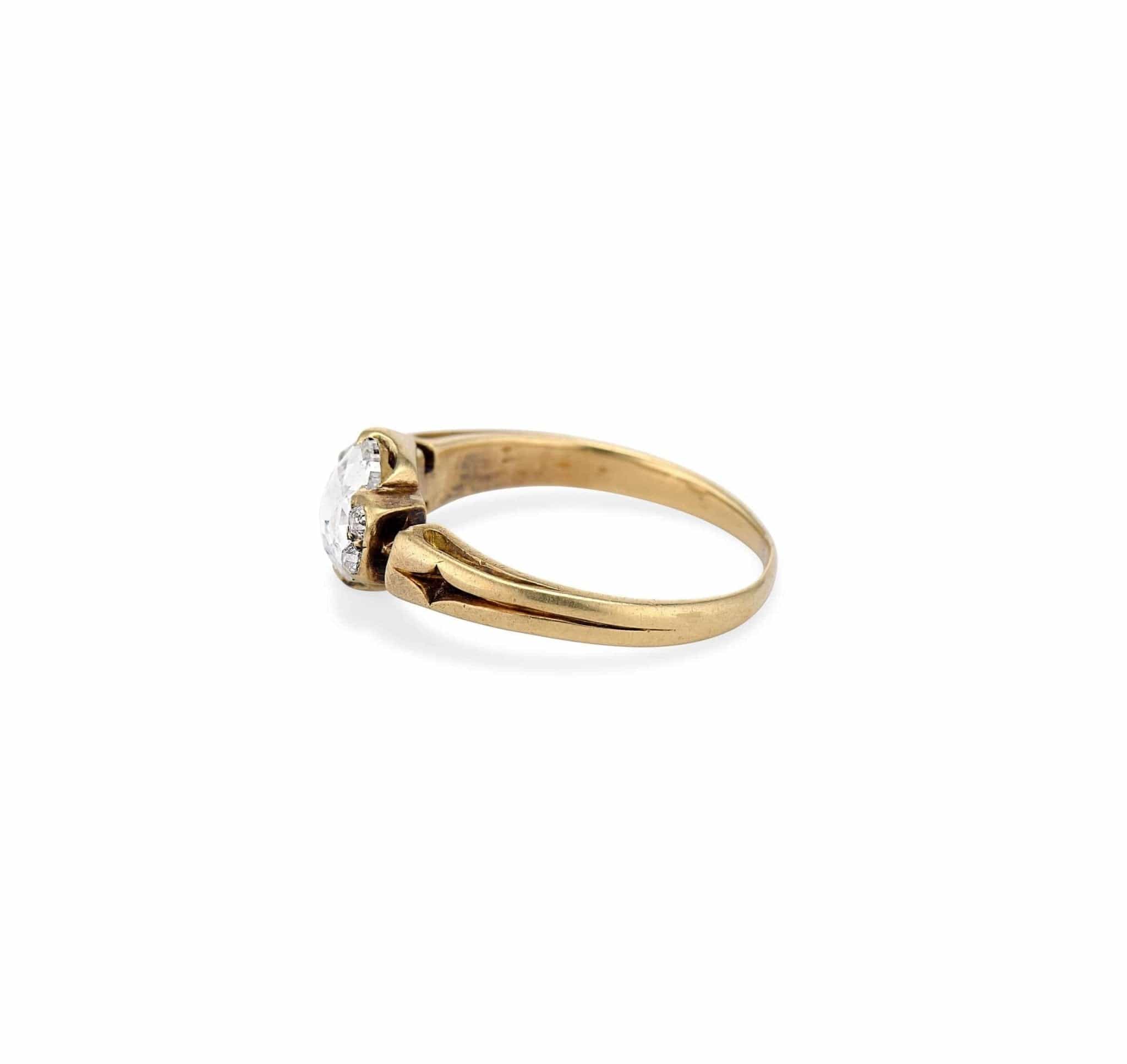 1890s Victorian .75 Carat Rose Cut Ring - Image 3