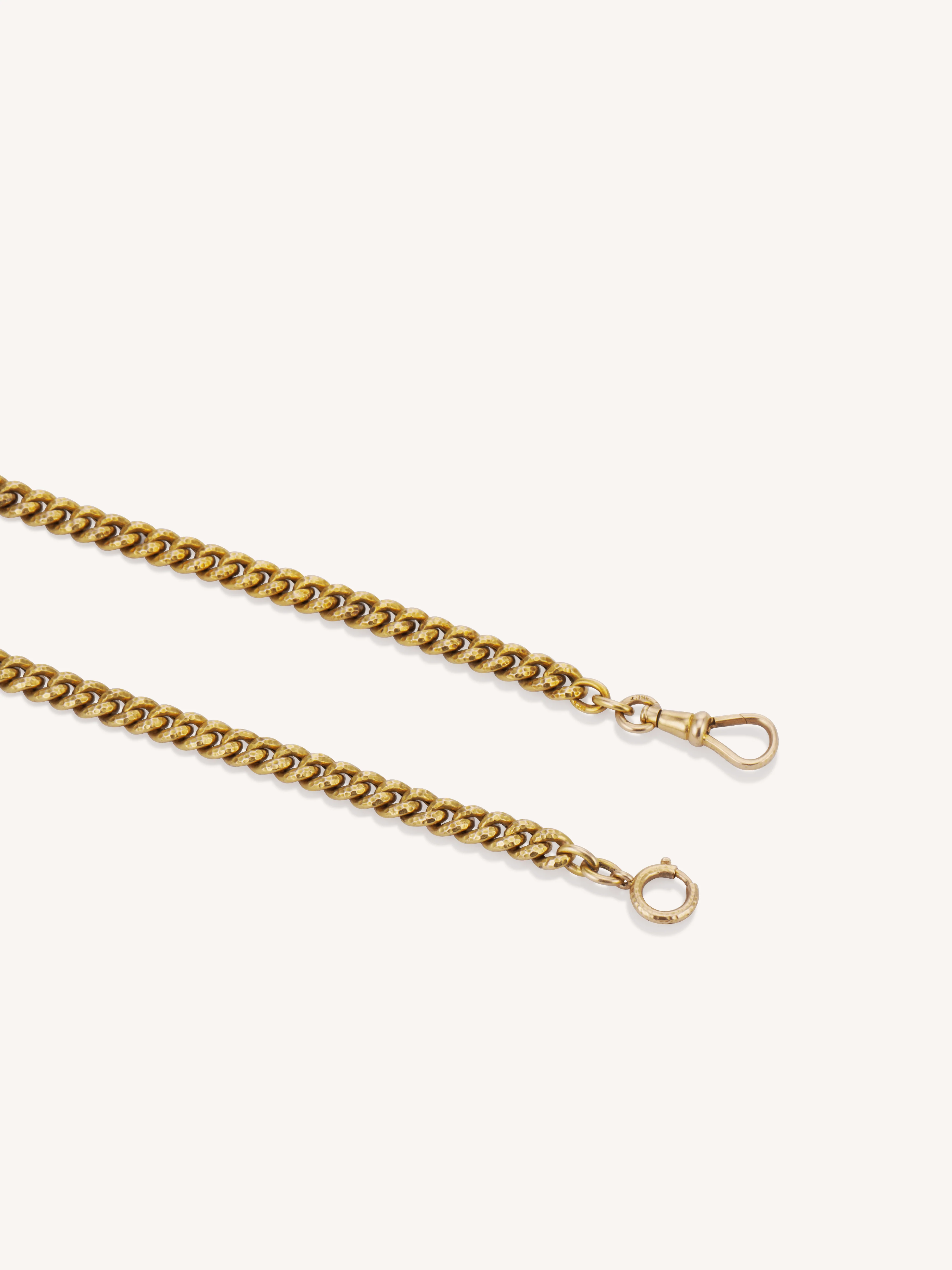 Antique Victorian Hammered Yellow Gold Chain - Image 5