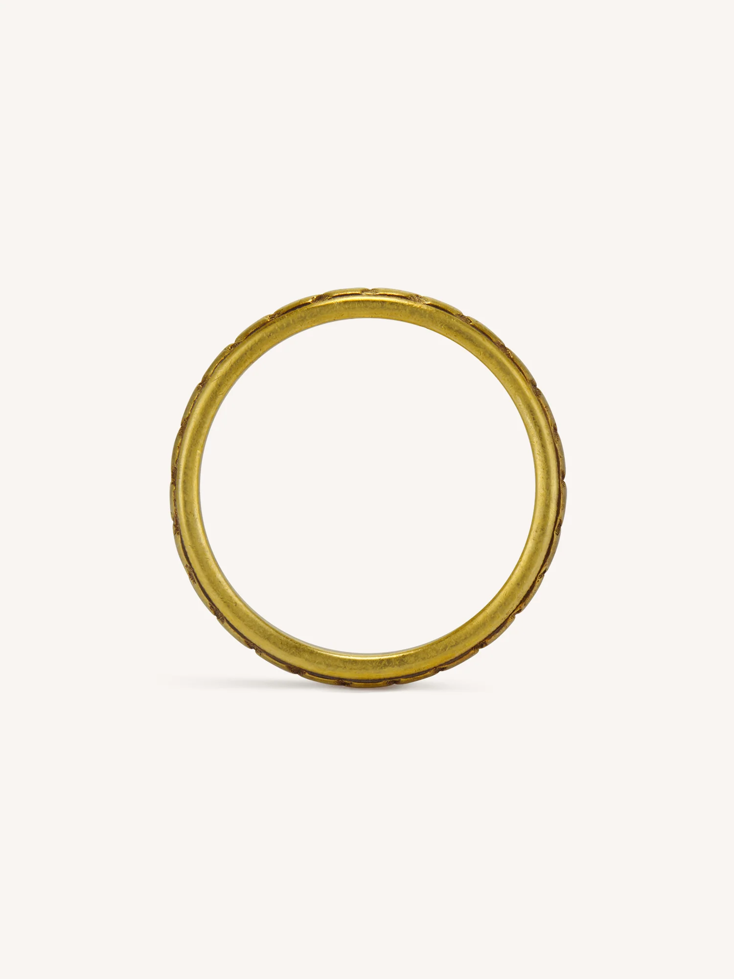 1940's Humbert & Son Gold Engraved Vintage Wedding Band, America - Size 6 - Image 3