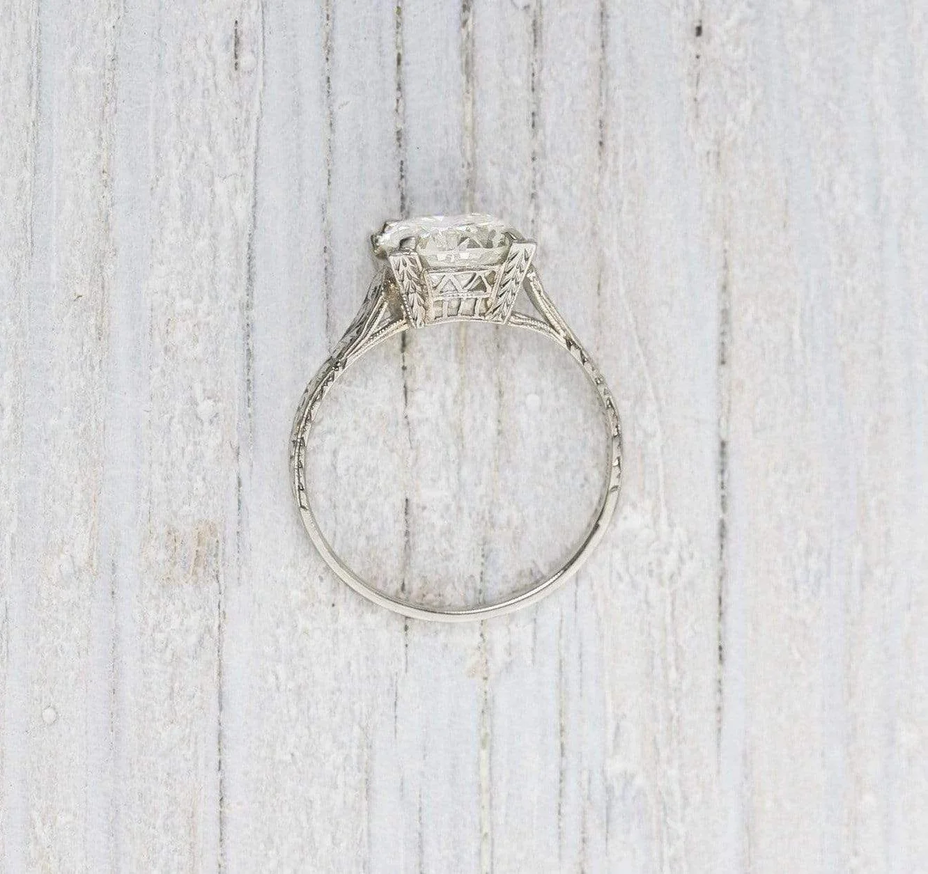2.02 Carat Vintage Art Deco Solitaire Engagement Ring - Image 4