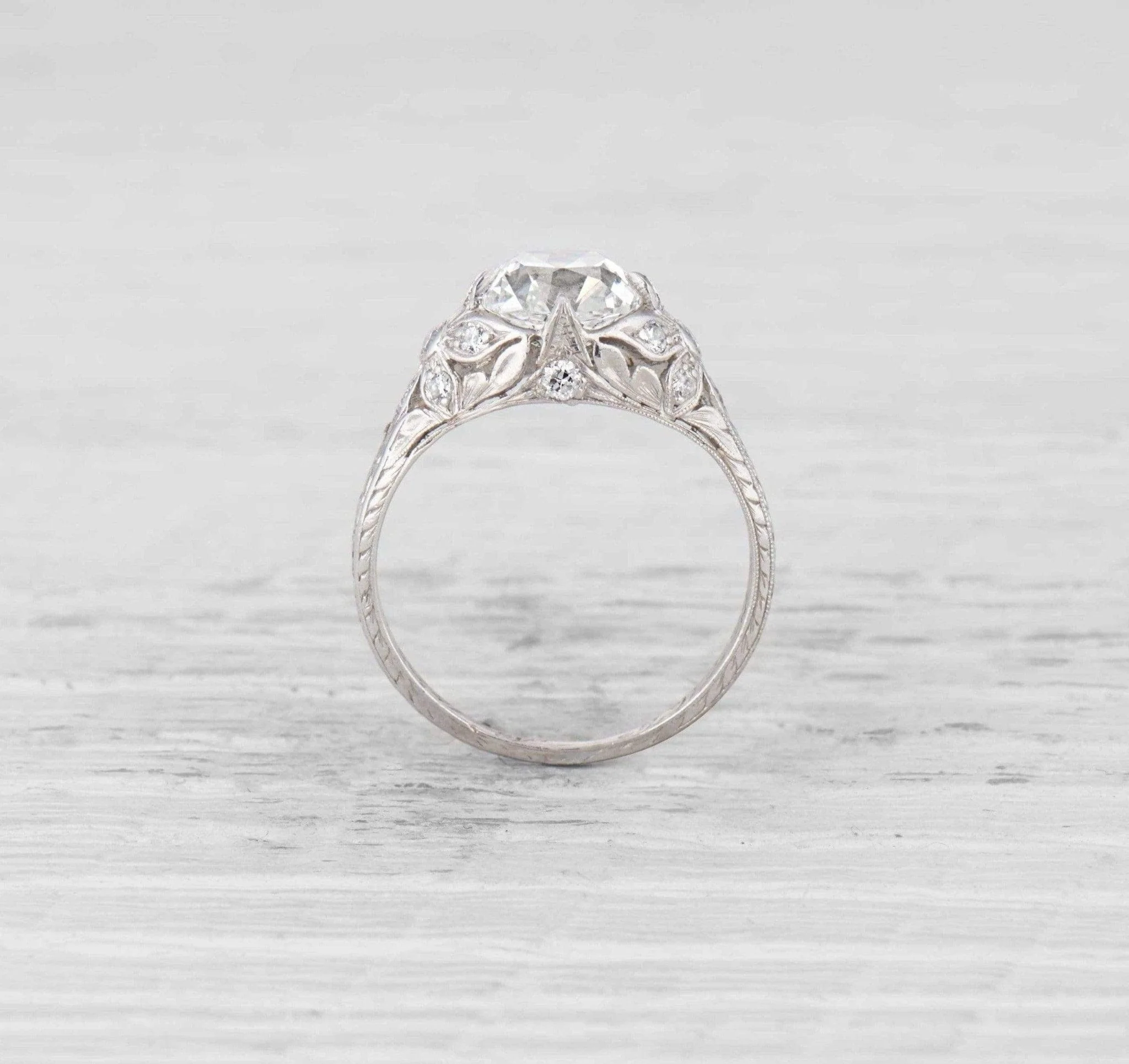 2.07 Carat Art Deco Diamond Engagement Ring - Image 4