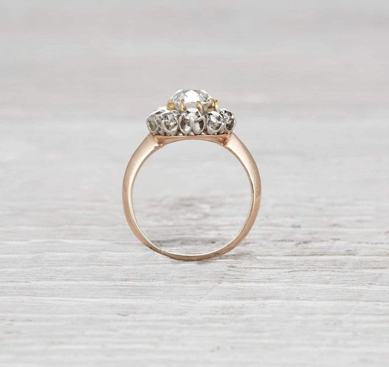 2.10 Carat Edwardian Cluster Engagement Ring - Image 4