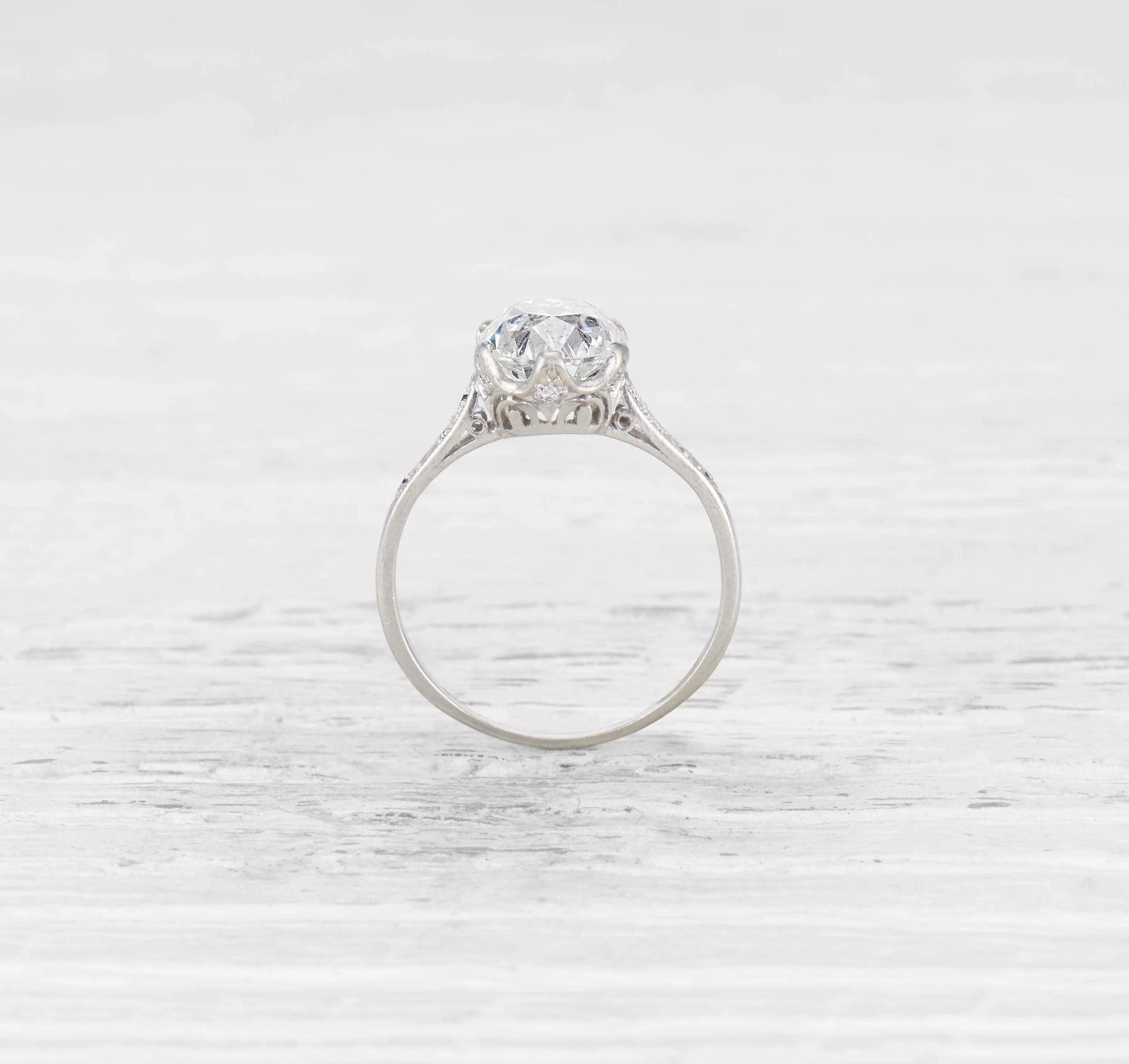 2.11 CARAT EDWARDIAN DIAMOND ENGAGEMENT RING - Image 4