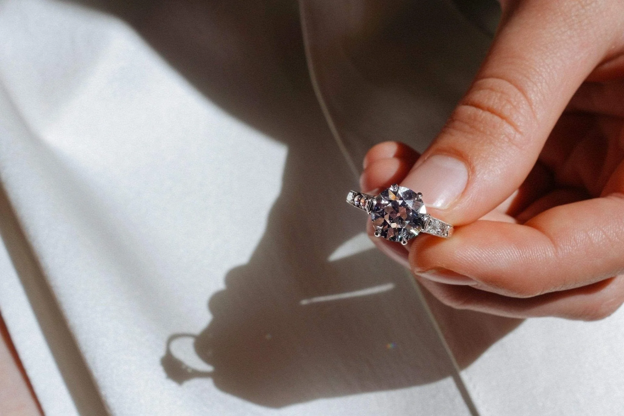 Edwardian 2.16 Carat Old European Cut Diamond Ring - Image 6