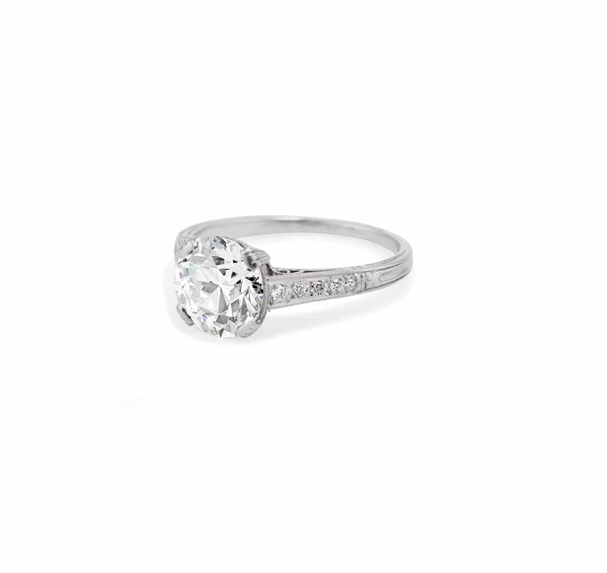 Edwardian 2.21 Carat Old European Diamond Ring - Image 2