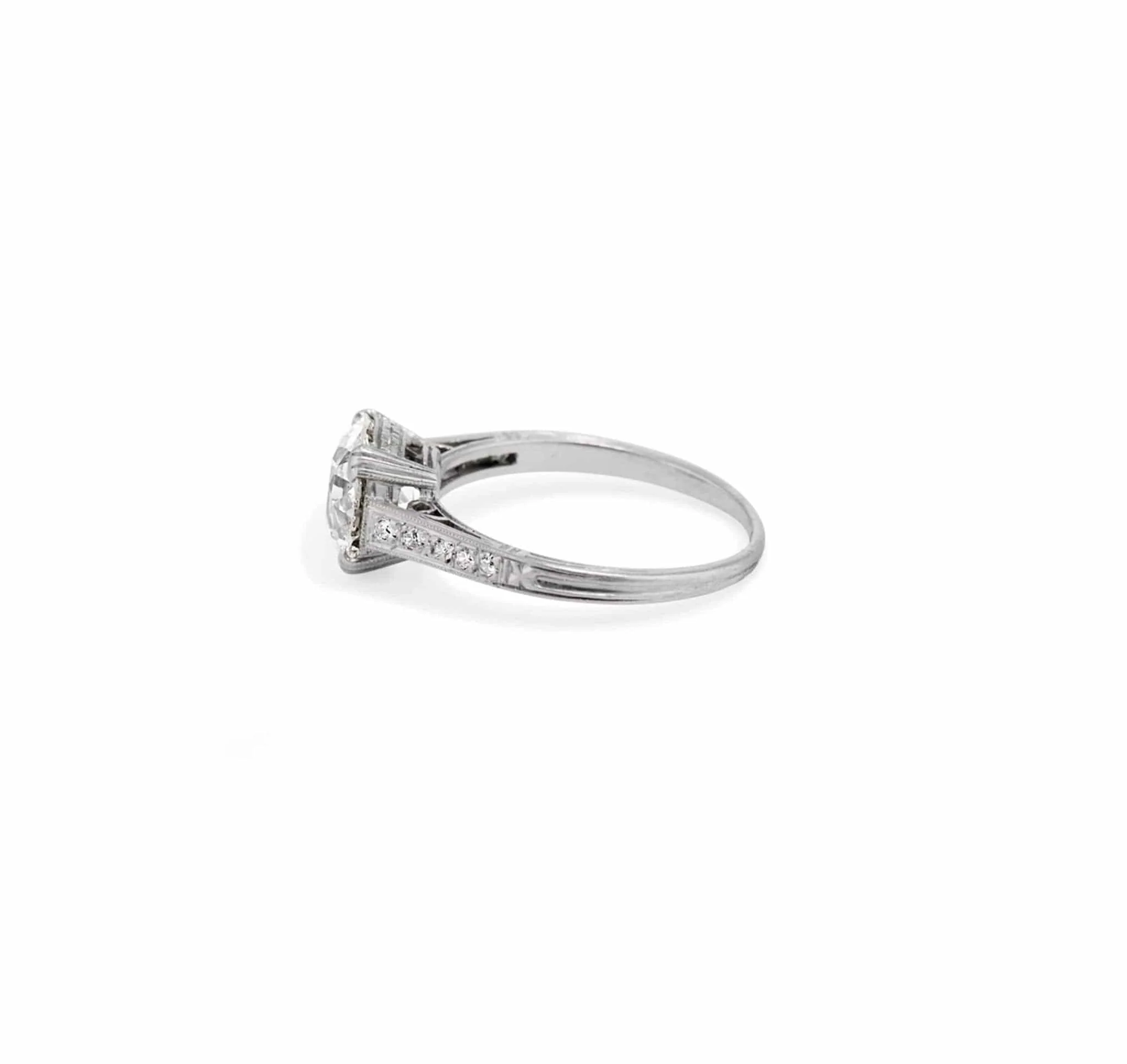 Edwardian 2.21 Carat Old European Diamond Ring - Image 3