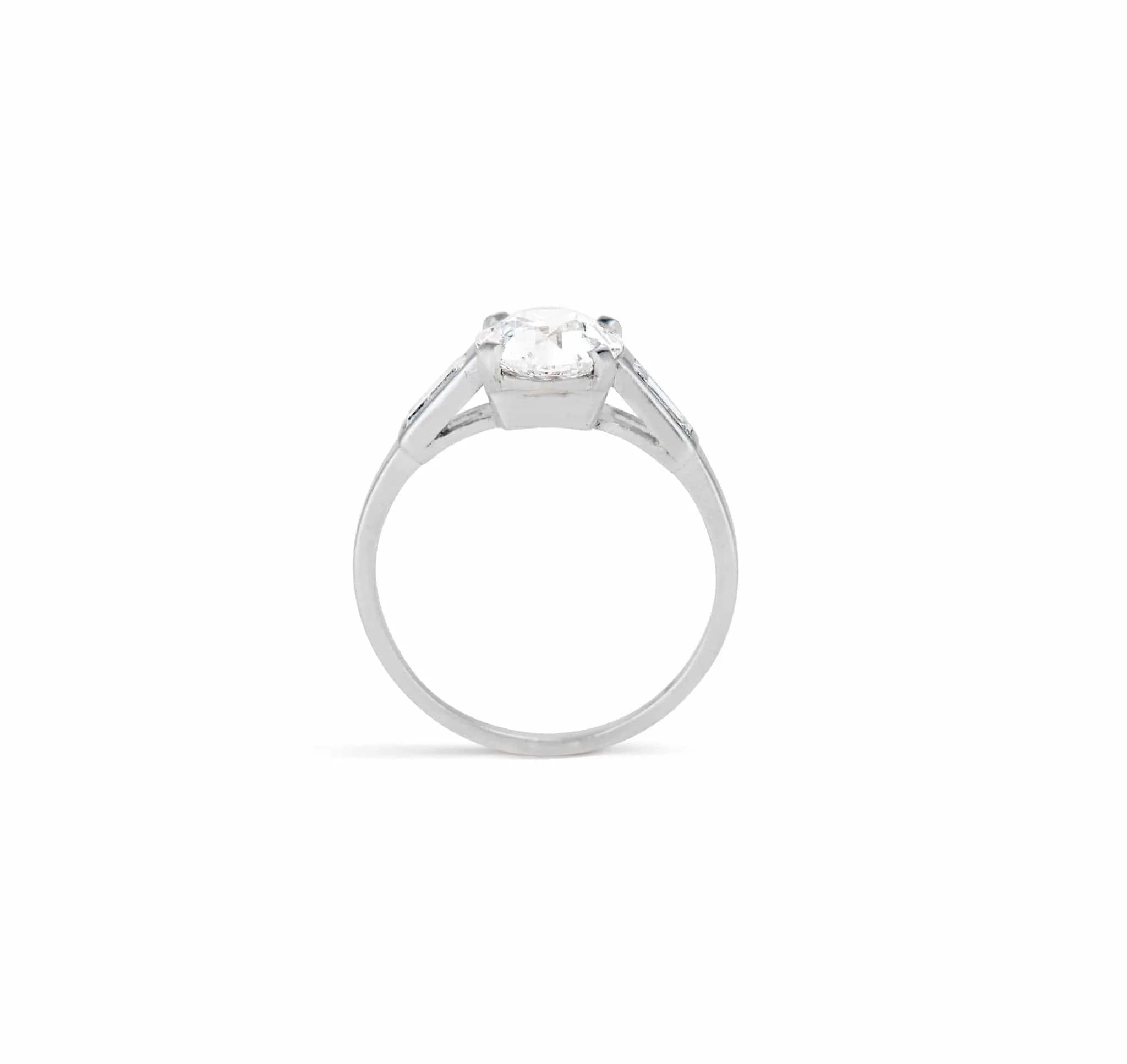 Boucheron Art Deco 2.26 Carat Old European Diamond Engagement Ring - Image 4