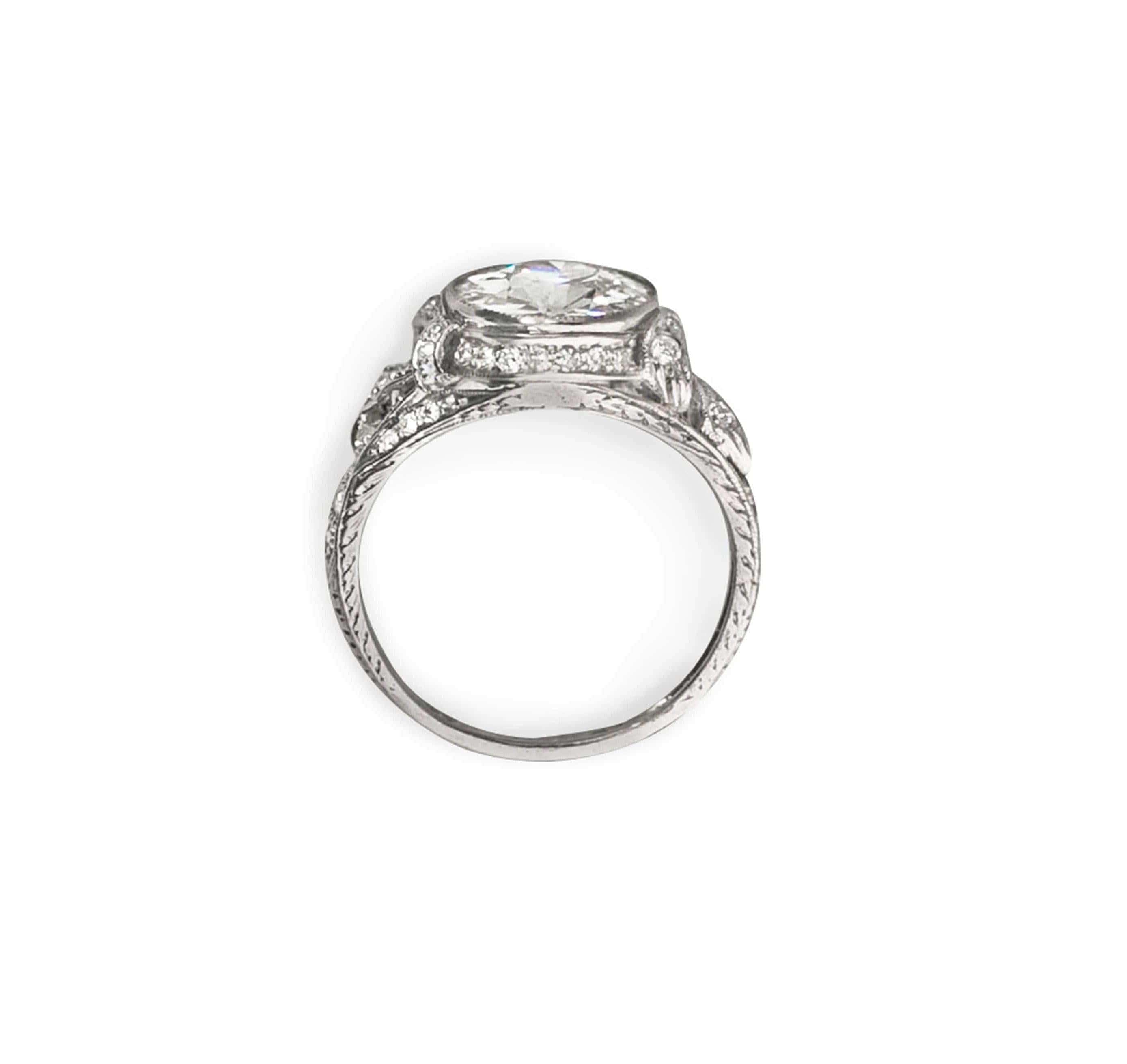 2.33 Carat Old European Cut Diamond Engagement Ring - Image 4