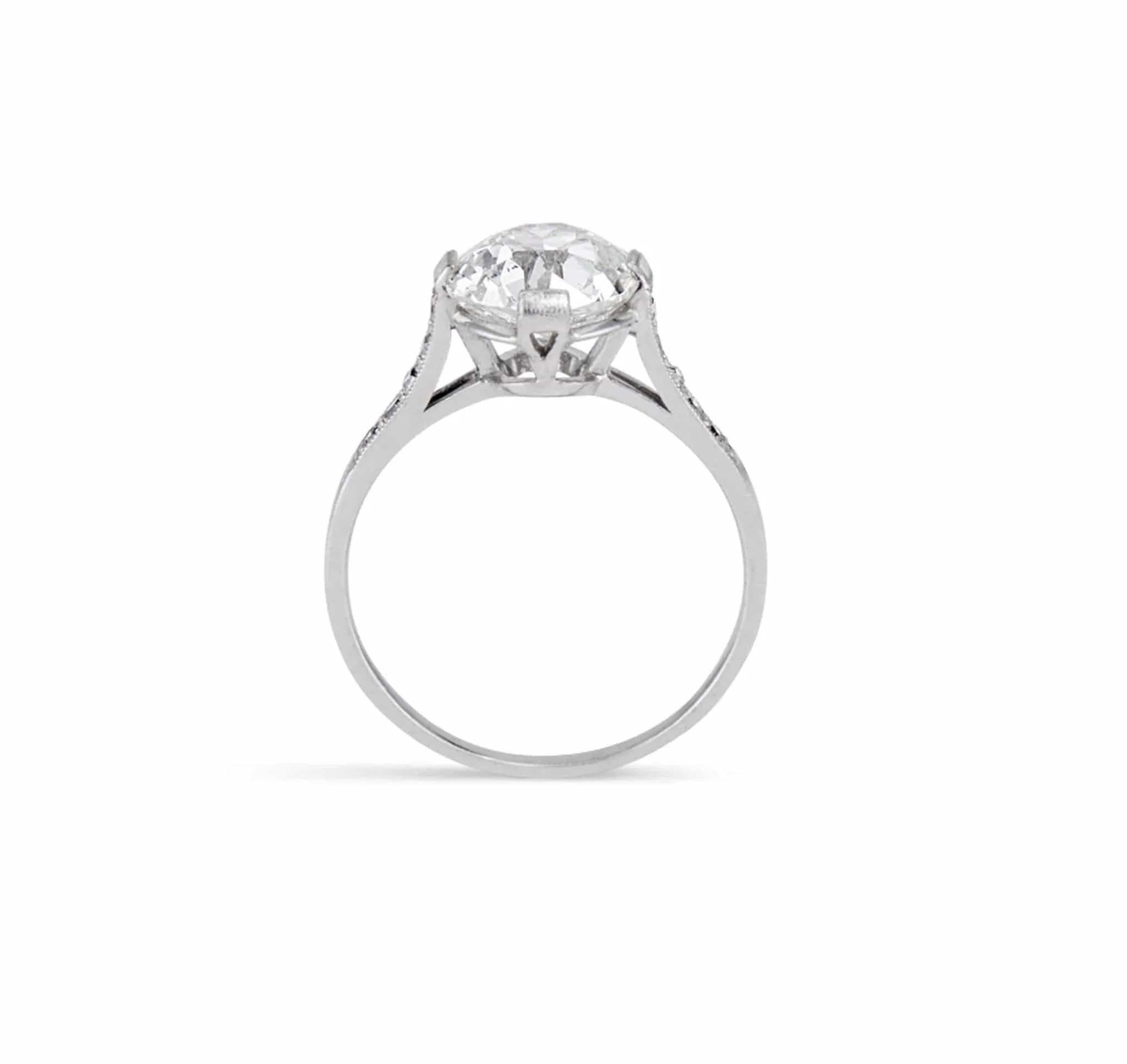 Edwardian 2.50 Carat Old European Cut Diamond N-S-E-W Ring - Image 5