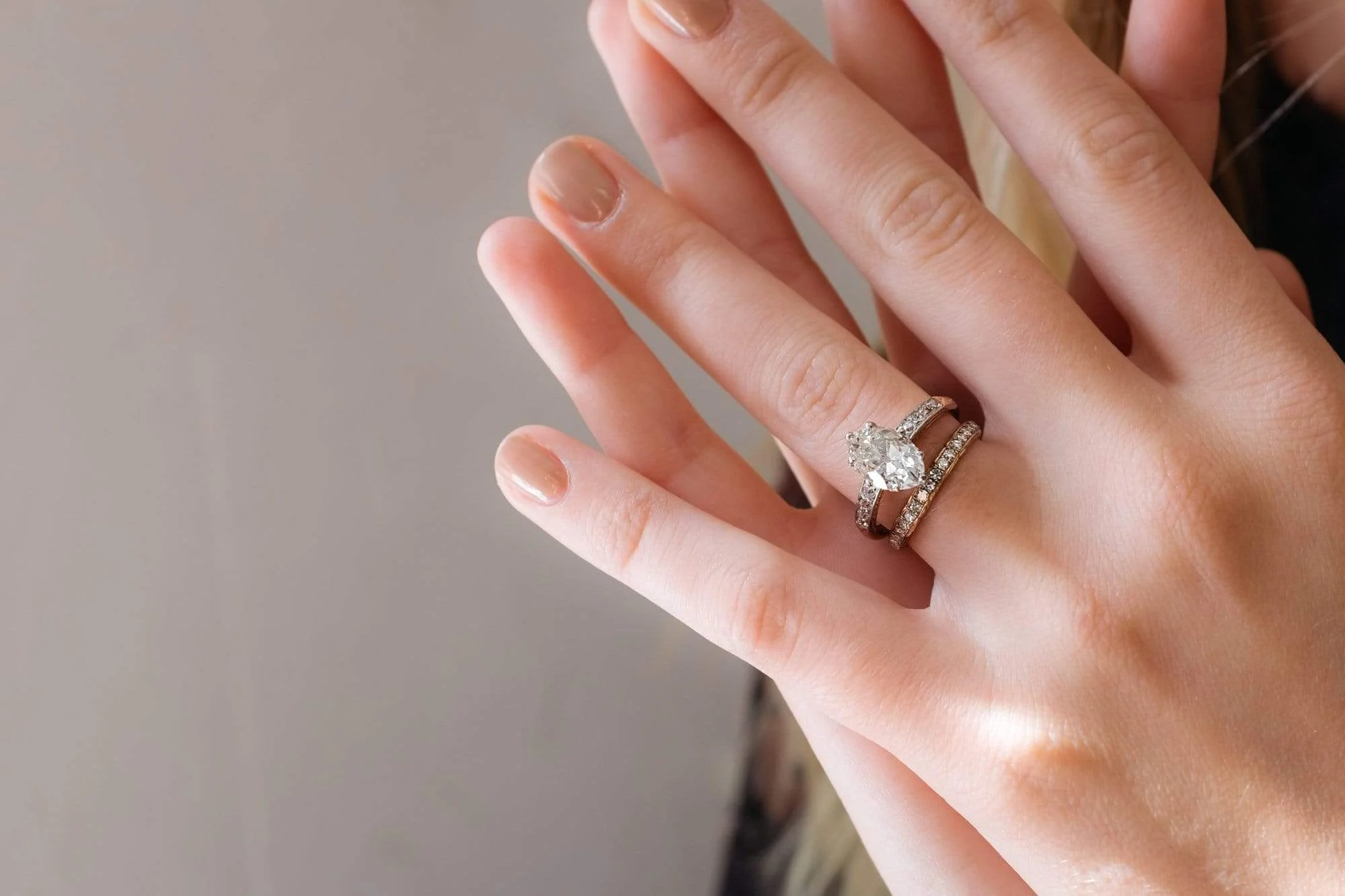 Edwardian 2.55 Carat Marquise Cut Two Tone Ring - Image 5