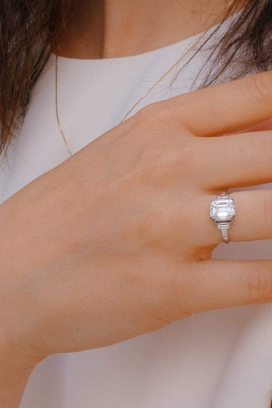 2.56 Carat Art Deco Diamond Engagement Ring - Image 6