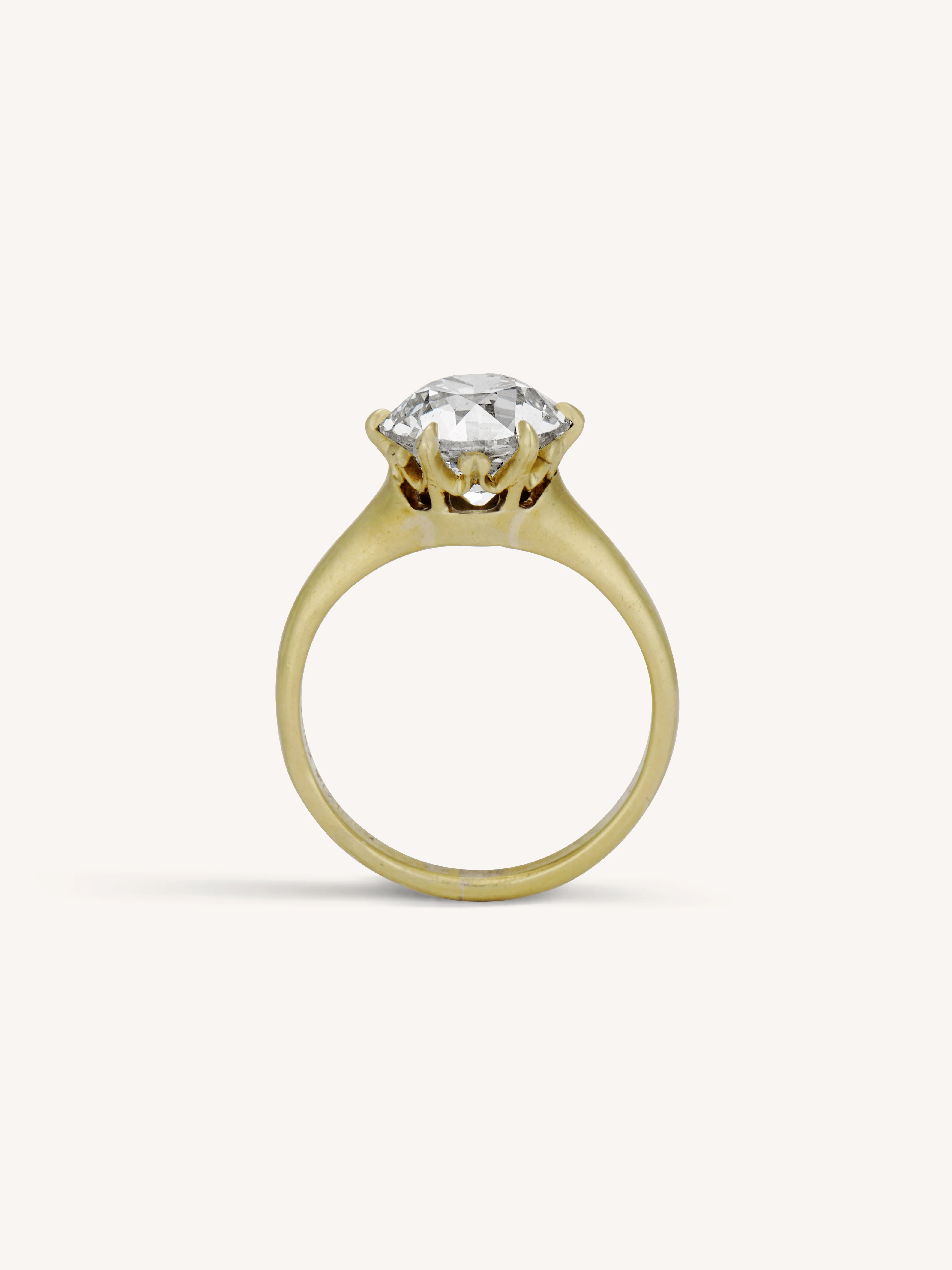 Allsopp Bros. 2.56 Carat Old European Cut Diamond Yellow Gold Solitaire Vintage Engagement Ring - Image 4