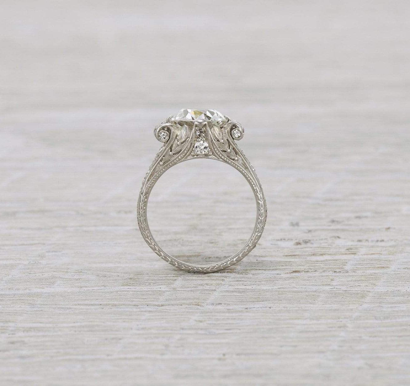 2.70 Carat Antique Edwardian Engagement Ring - Image 4
