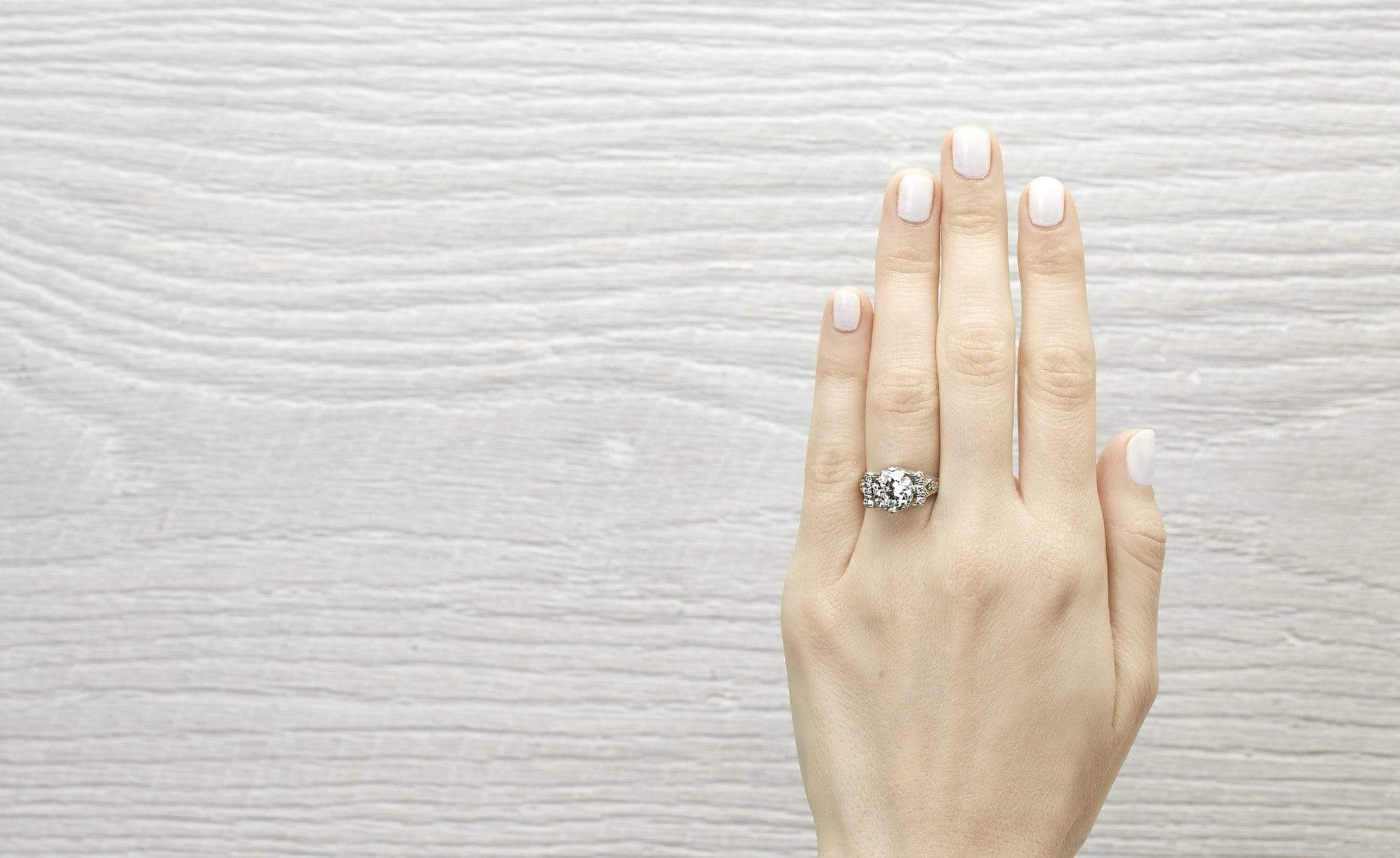 2.70 Carat Antique Edwardian Engagement Ring - Image 5