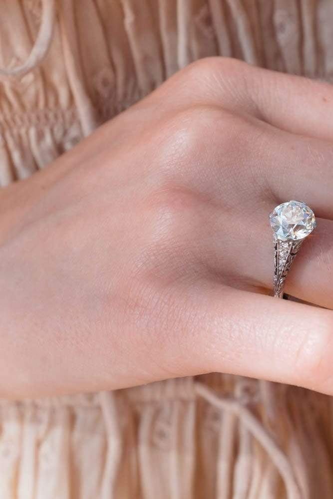 2.81 CARAT EDWARDIAN TIFFANY & CO ENGAGEMENT RING - Image 5