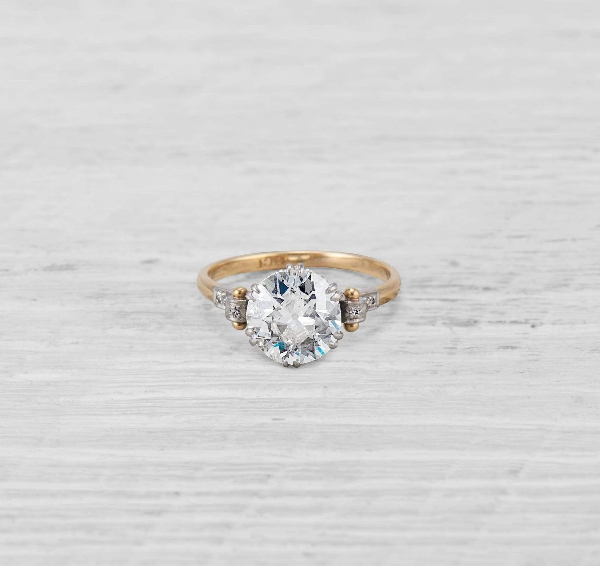 2.89 Carat Late Art Deco Diamond Engagement Ring - Image 2