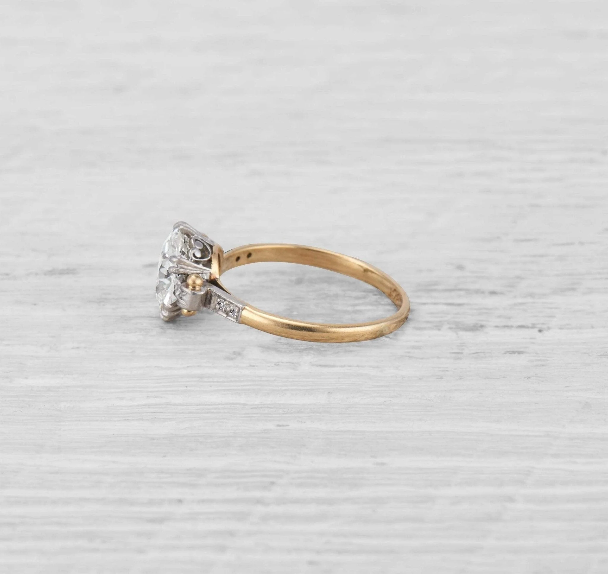 2.89 Carat Late Art Deco Diamond Engagement Ring - Image 3